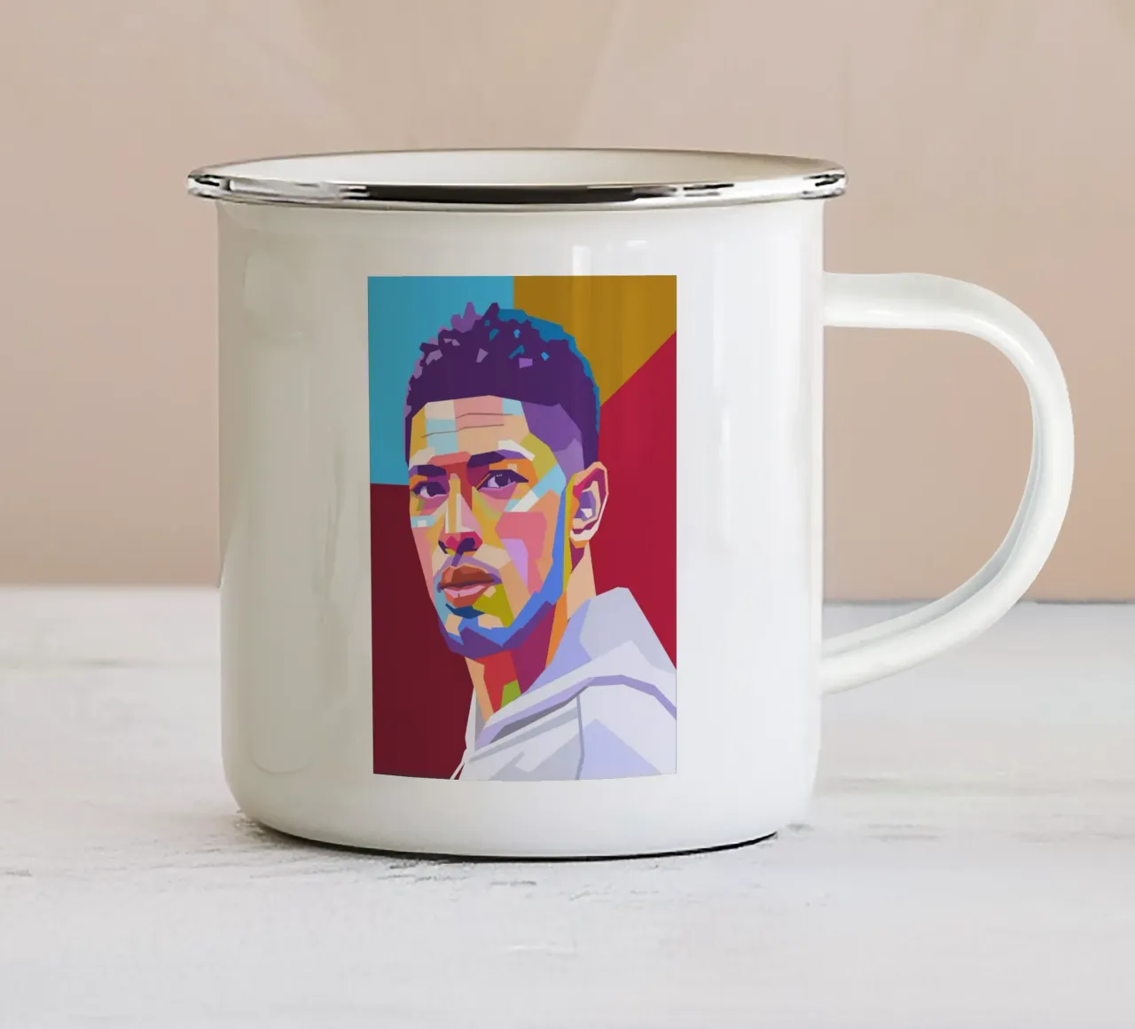 Calcio iconico-Jude Bellingham tazza in smalto da Hantamrata