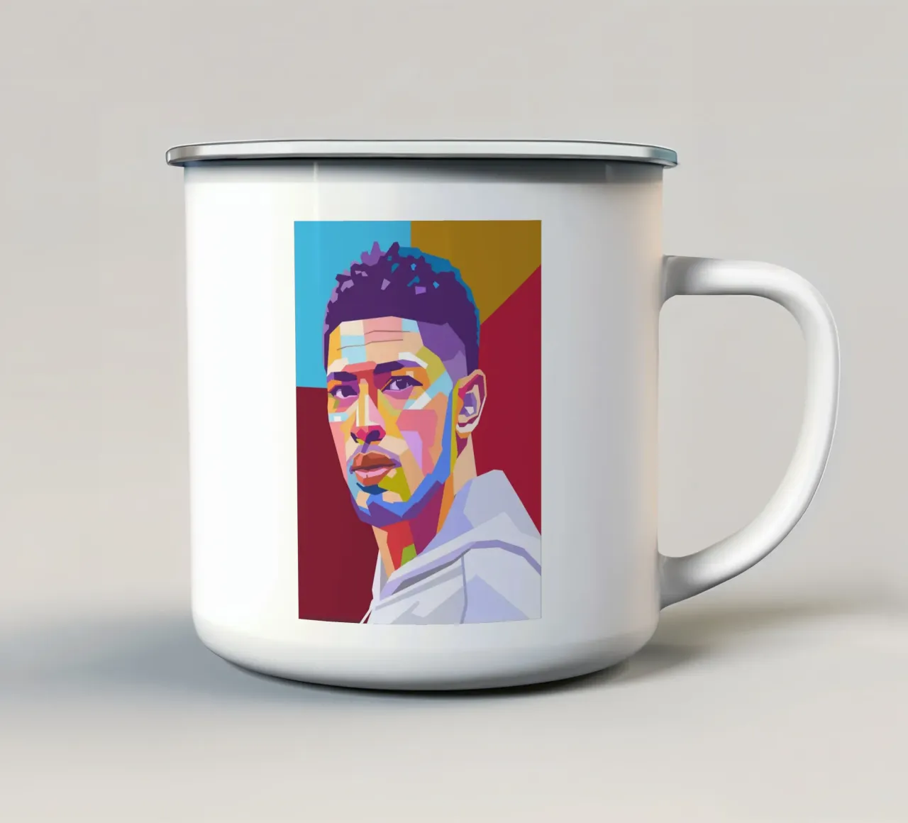 Calcio iconico-Jude Bellingham tazza in smalto da Hantamrata