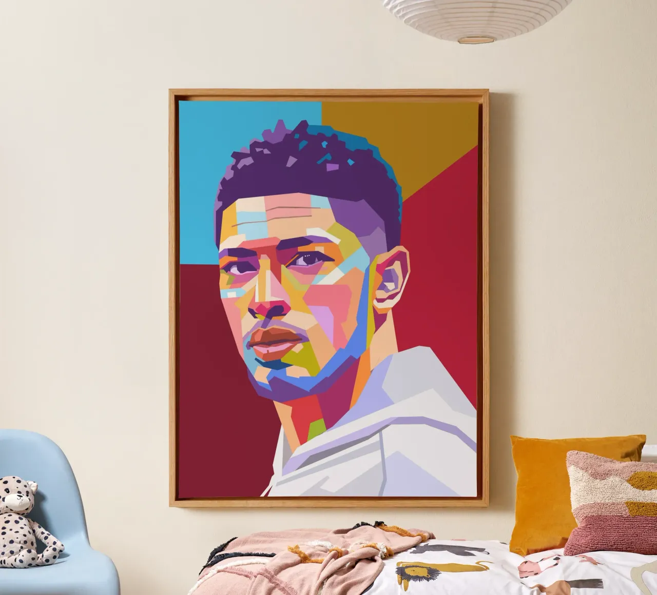 Calcio iconico-Jude Bellingham tela da Hantamrata