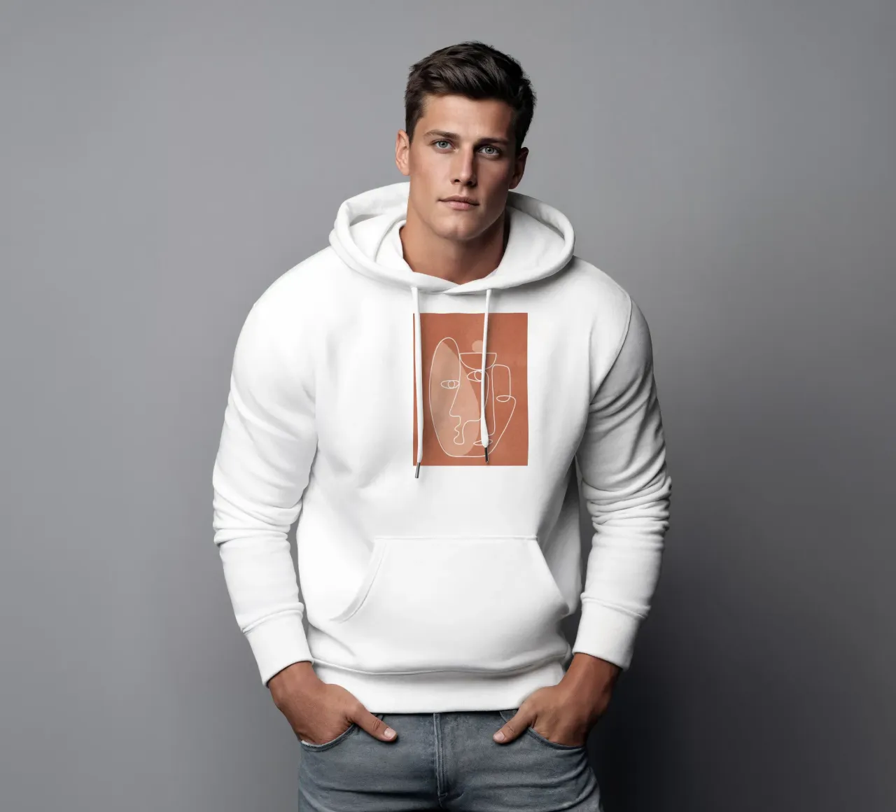 Faces 02 hoodie by Flow Line