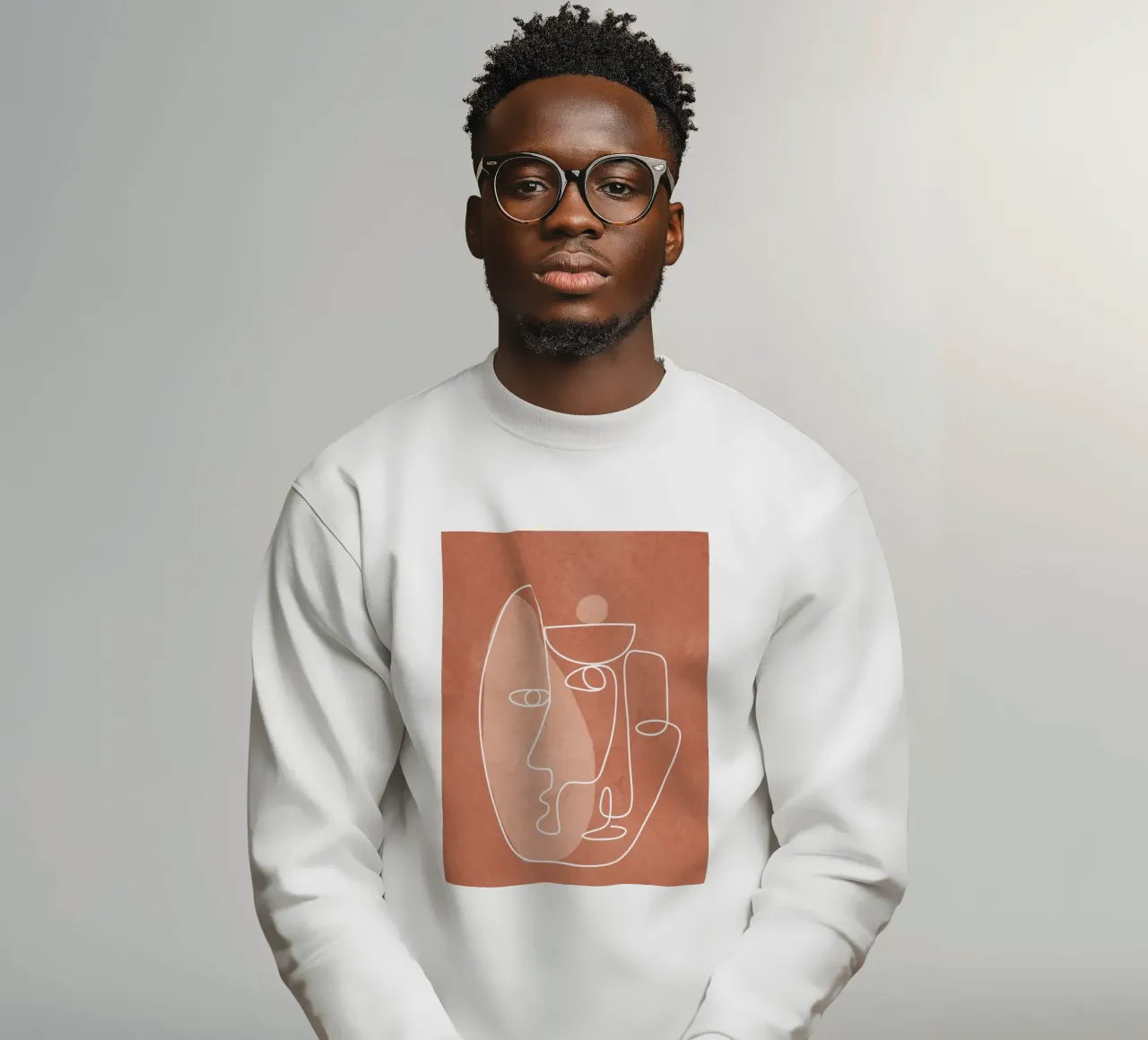 Faces 02 sweatshirt van Flow Line