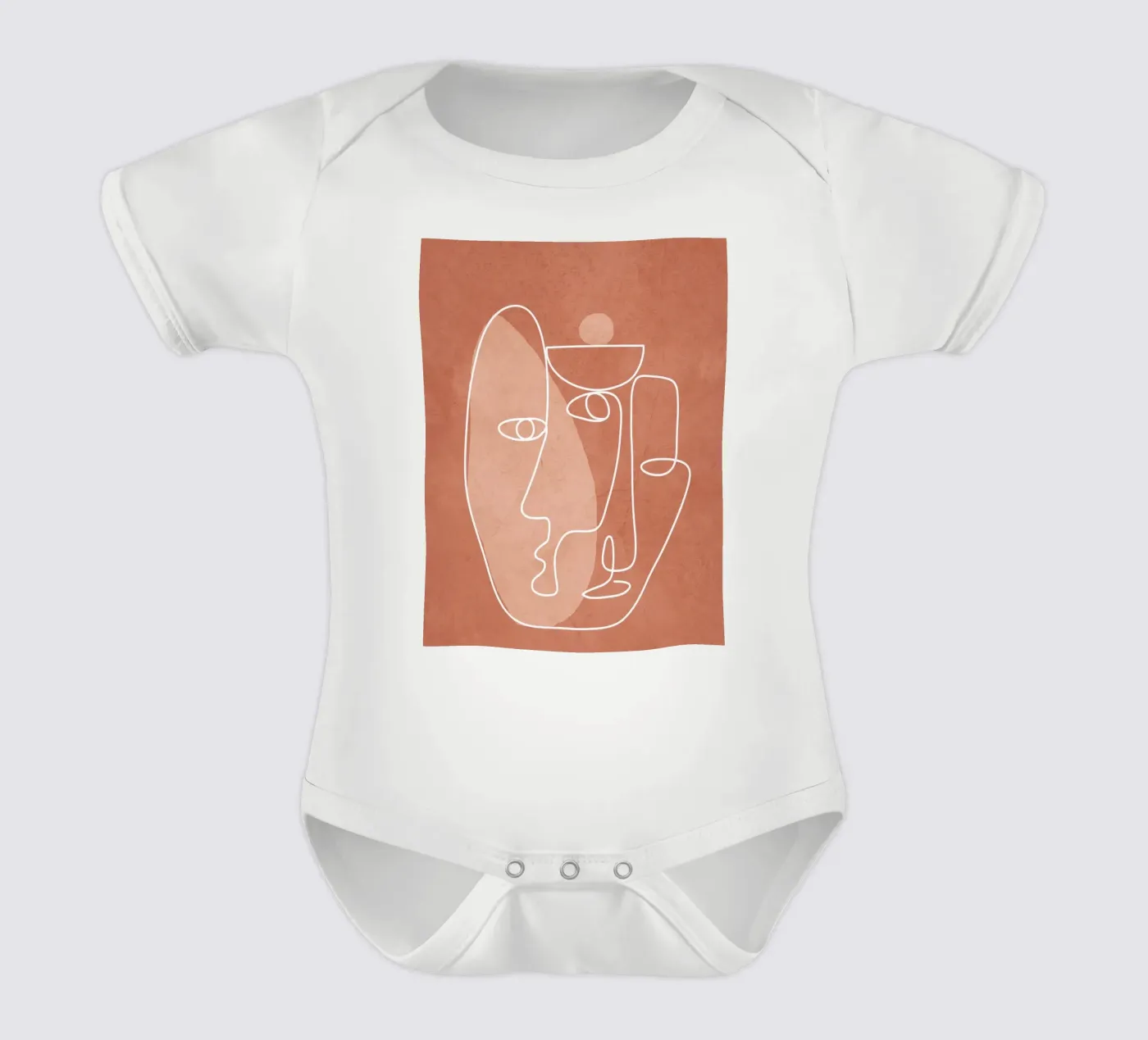 Faces 02 babyrompertje korte mouwen van Flow Line