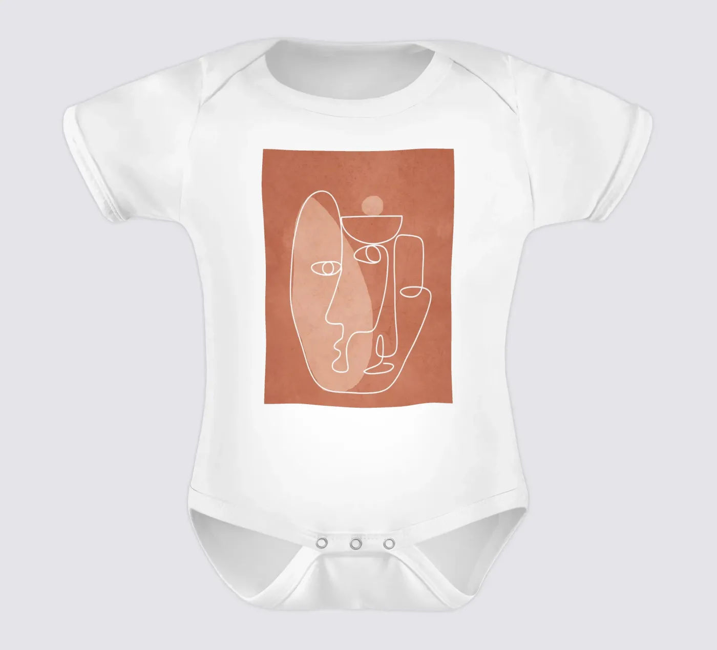 Faces 02 babyrompertje korte mouwen van Flow Line