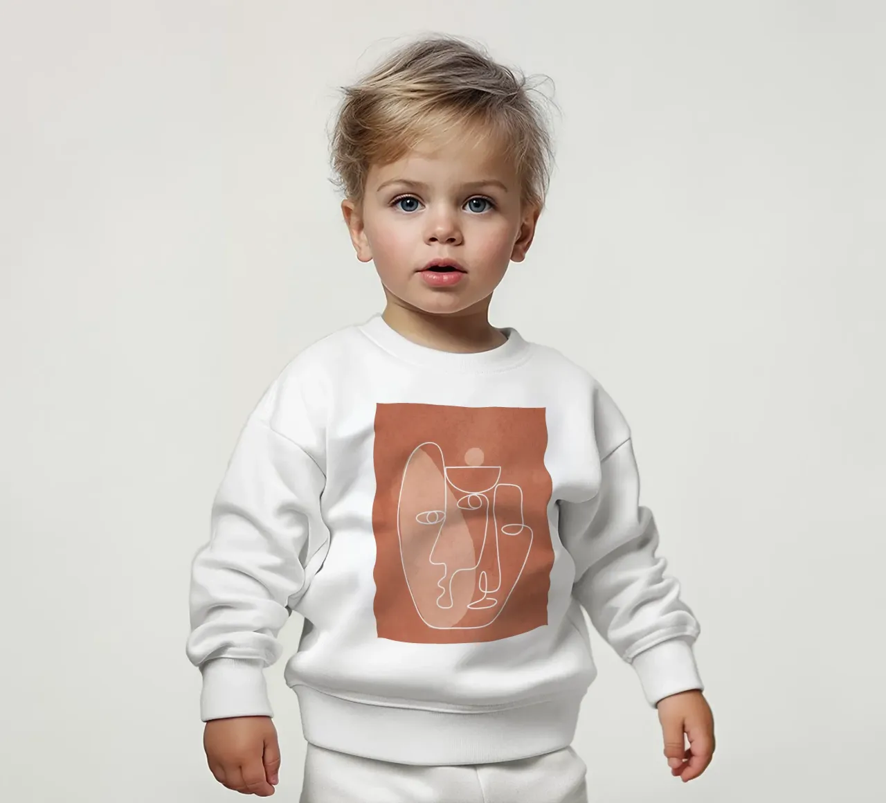 Faces 02 baby sweatshirt van Flow Line