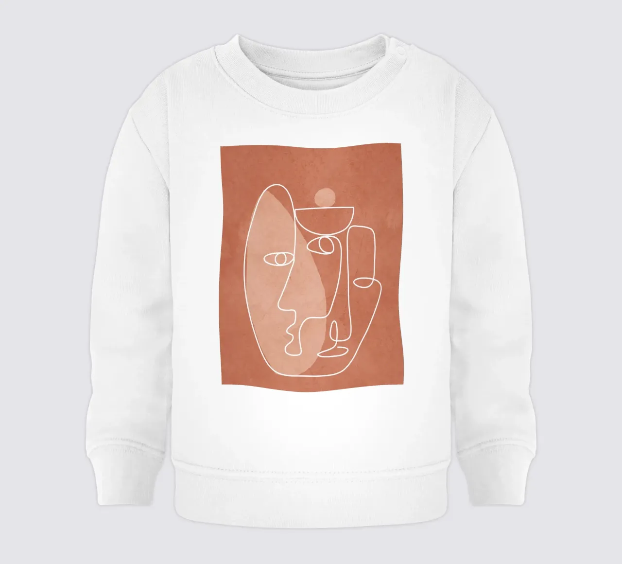 Faces 02 baby sweatshirt van Flow Line