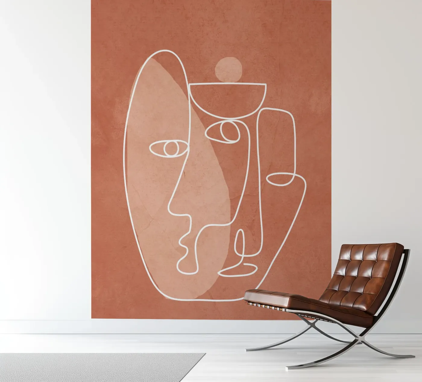 Faces 02 fotobehang van Flow Line