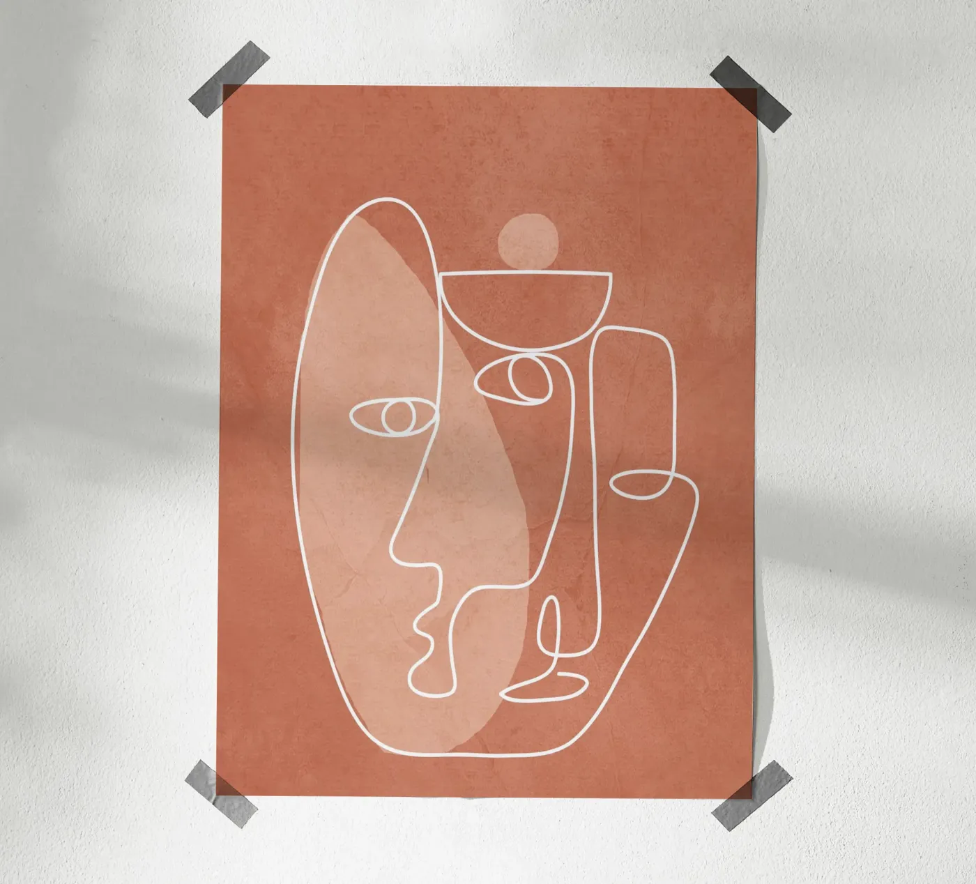 Faces 02 poster van Flow Line