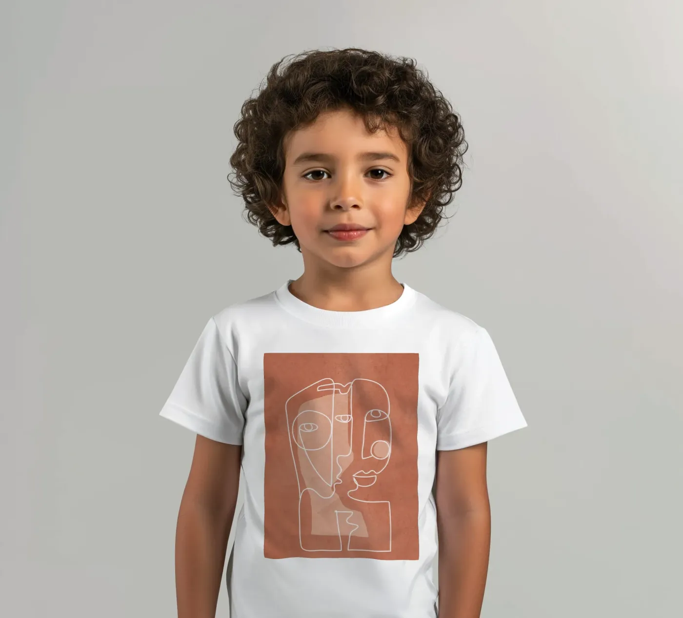 Faces 04 t-shirt bambini da Flow Line