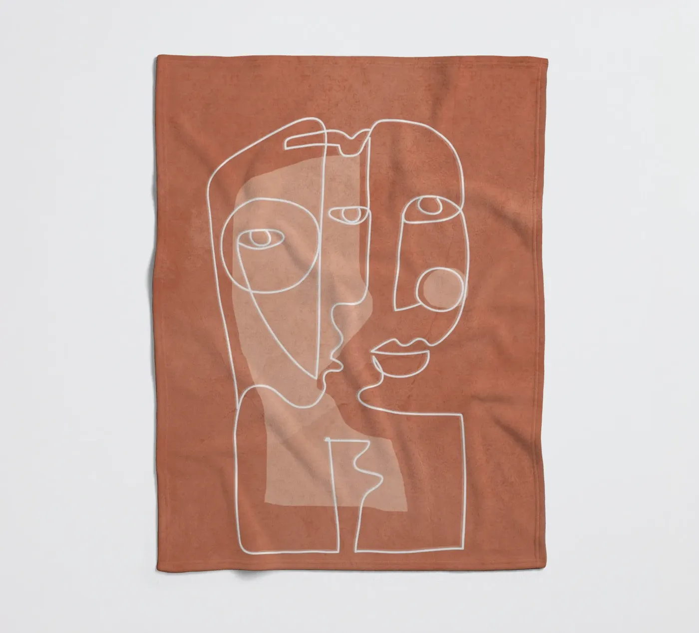 Faces 04 fleecedeken van Flow Line