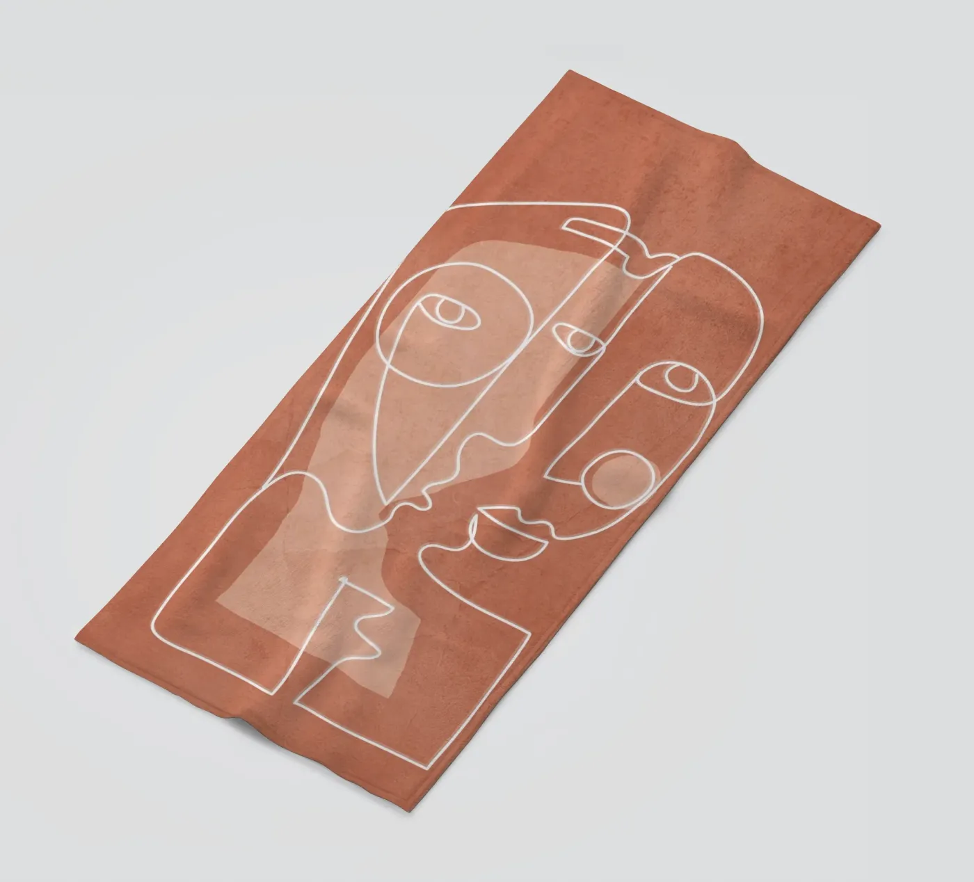 Faces 04 beach towel by Flow Line