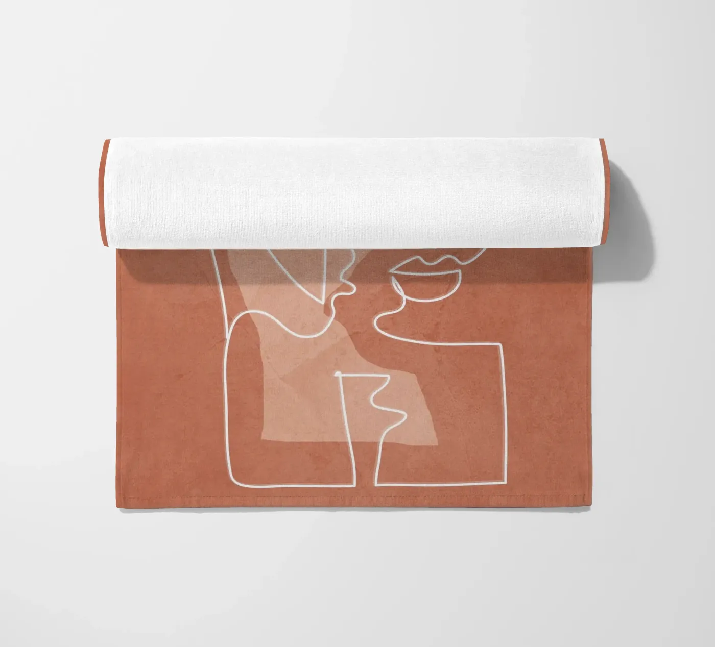 Faces 04 beach towel by Flow Line