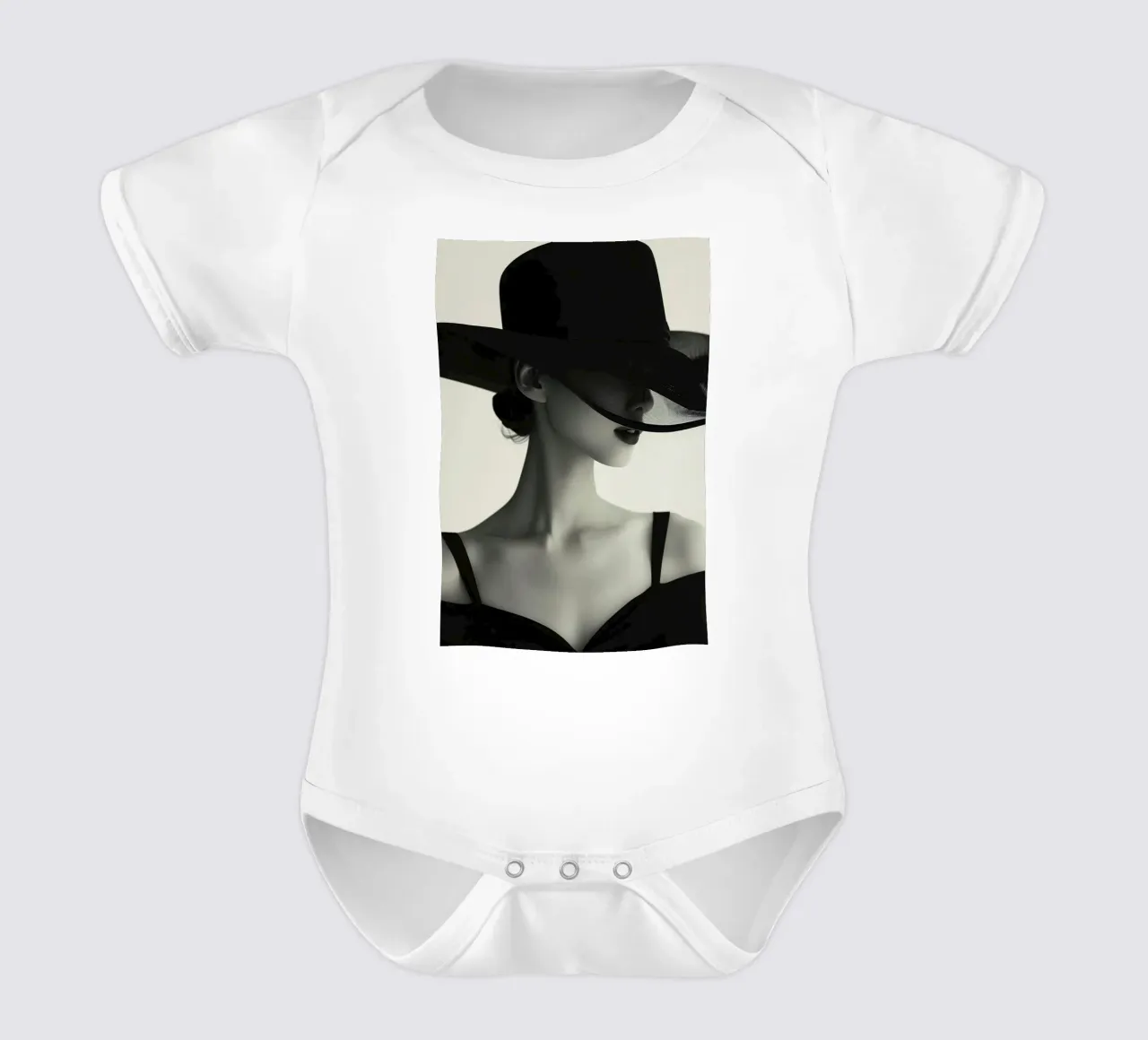 Donne e cappello nero body neonato maniche corte da Lorraine Mooore