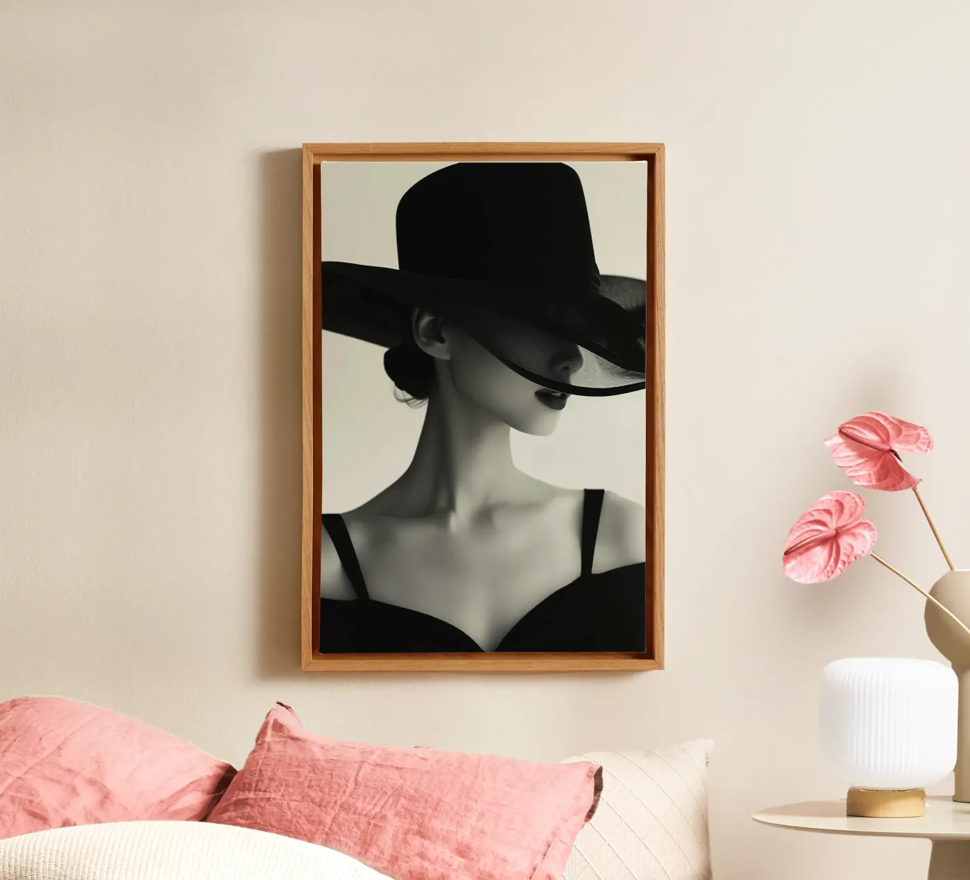 Donne e cappello nero tela da Lorraine Mooore