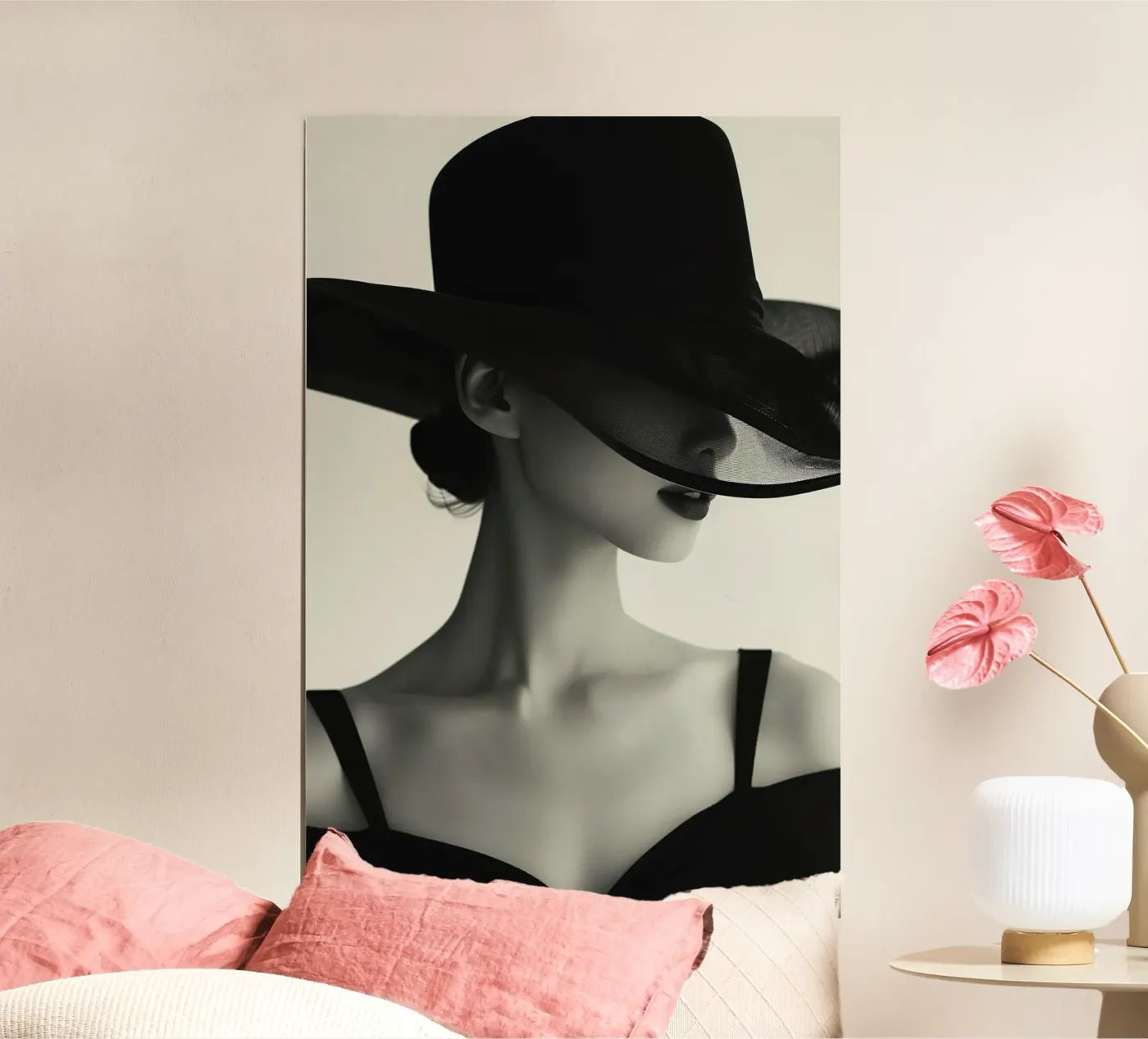 Donne e cappello nero poster da Lorraine Mooore