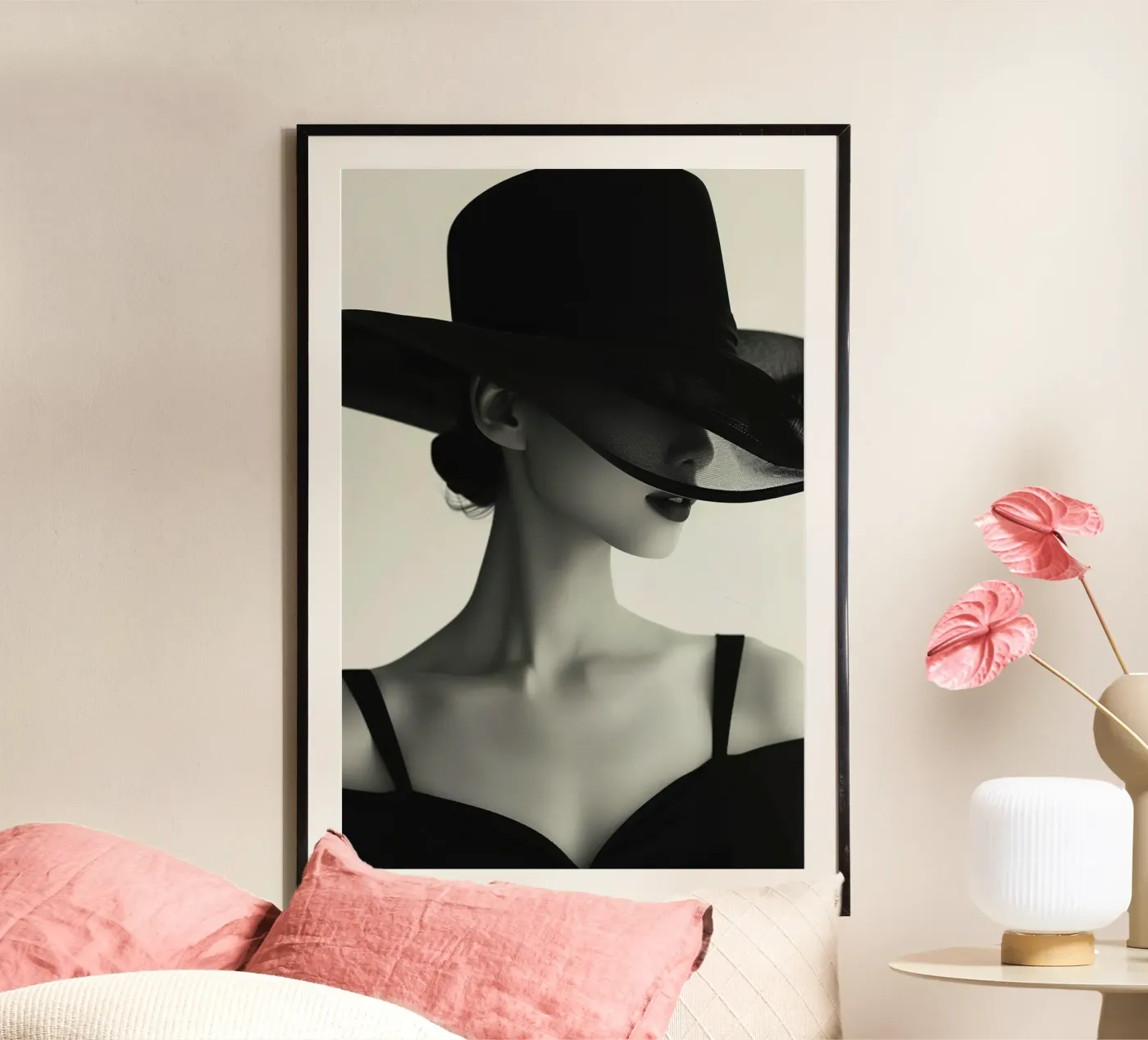 Donne e cappello nero poster da Lorraine Mooore