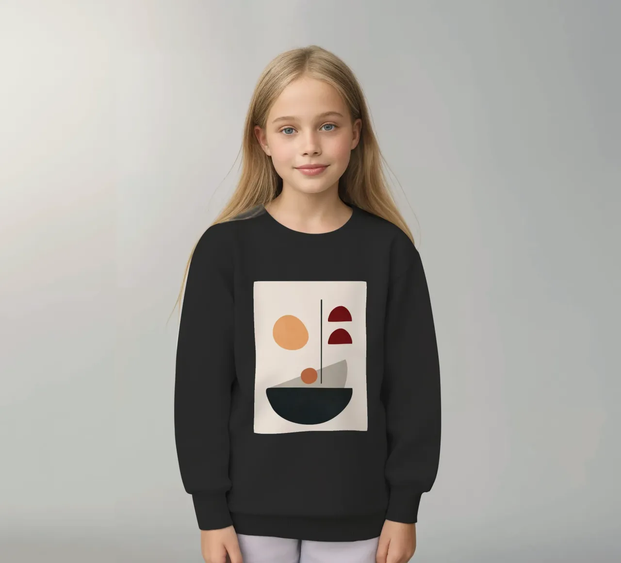 Abstract Minimal Art 01 felpa bambino da Flow Line