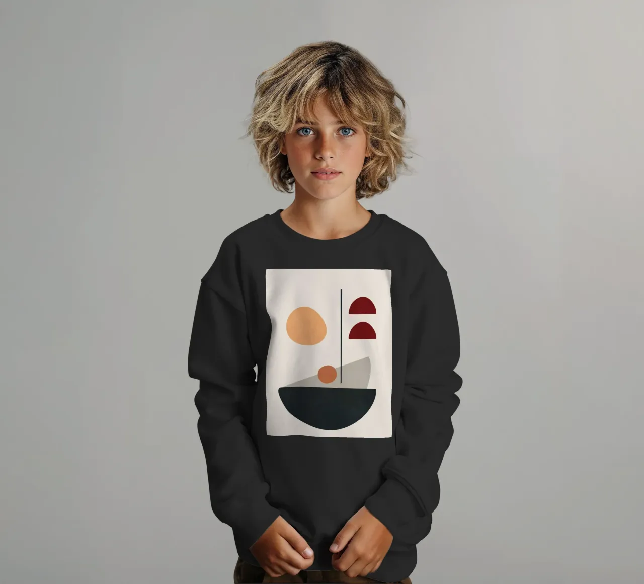 Abstract Minimal Art 01 felpa bambino da Flow Line