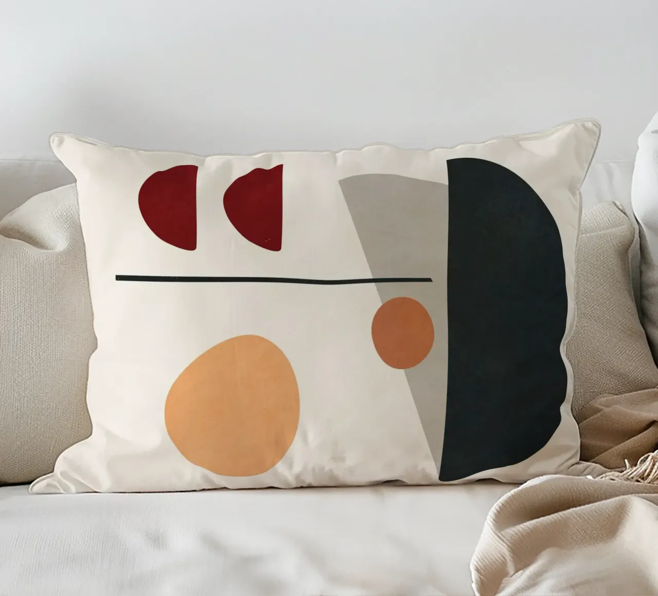 Abstract Minimal Art 01 cuscino da Flow Line