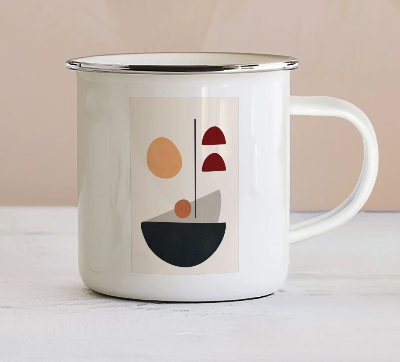 Abstract Minimal Art 01 tazza in smalto da Flow Line