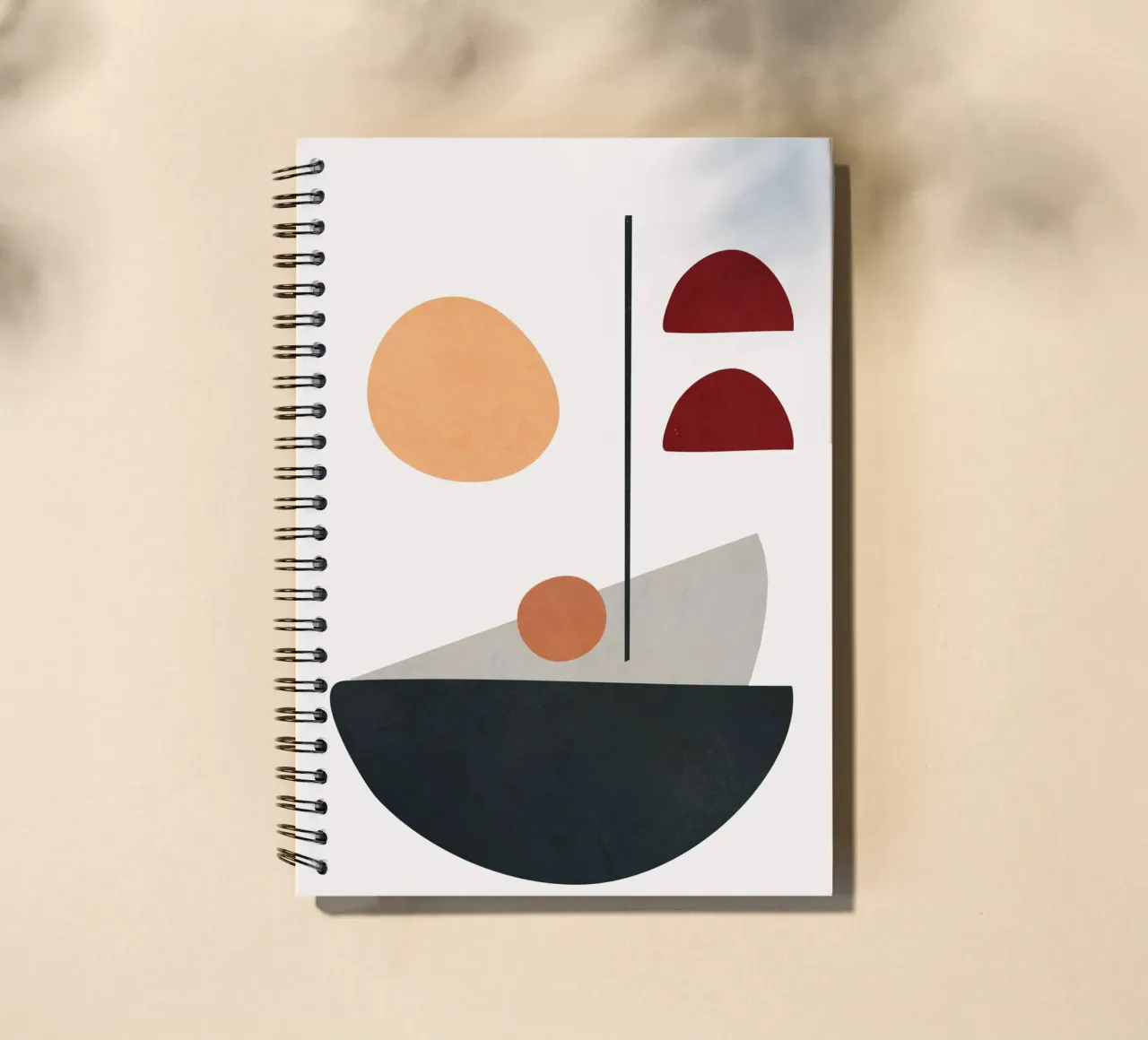 Abstract Minimal Art 01 spiral notebook by Flow Line