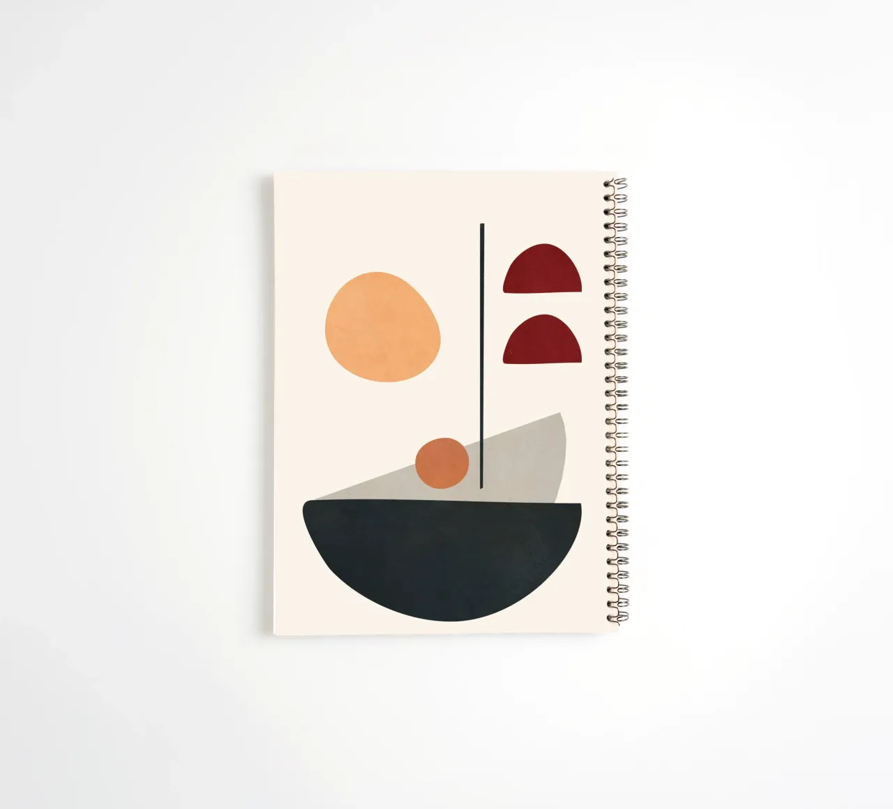 Abstract Minimal Art 01 spiral notebook by Flow Line
