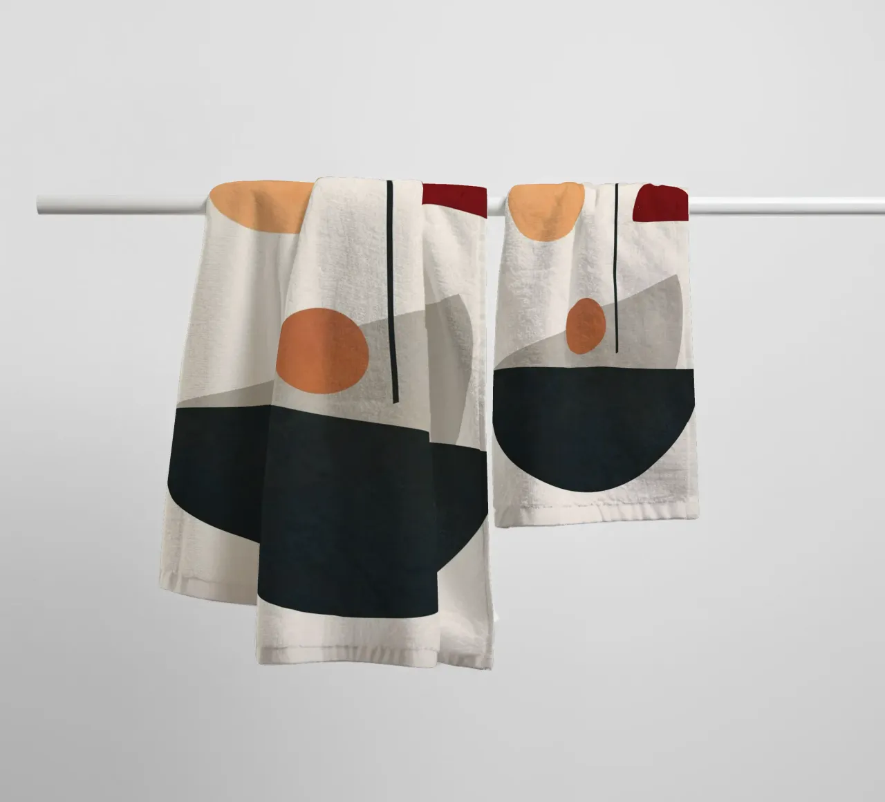 Abstract Minimal Art 01 Handtuch von Flow Line