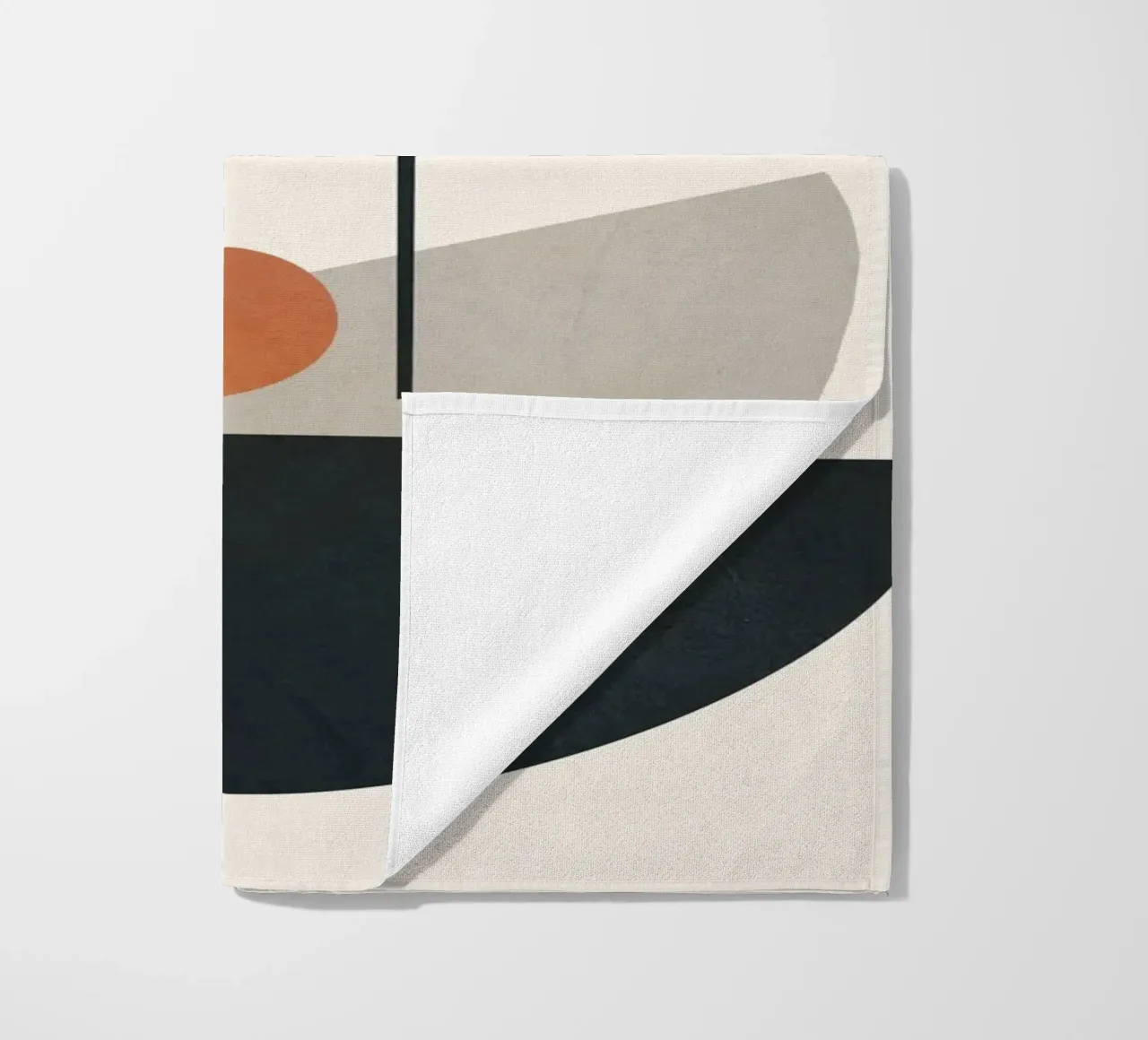 Abstract Minimal Art 01 Strandtuch von Flow Line