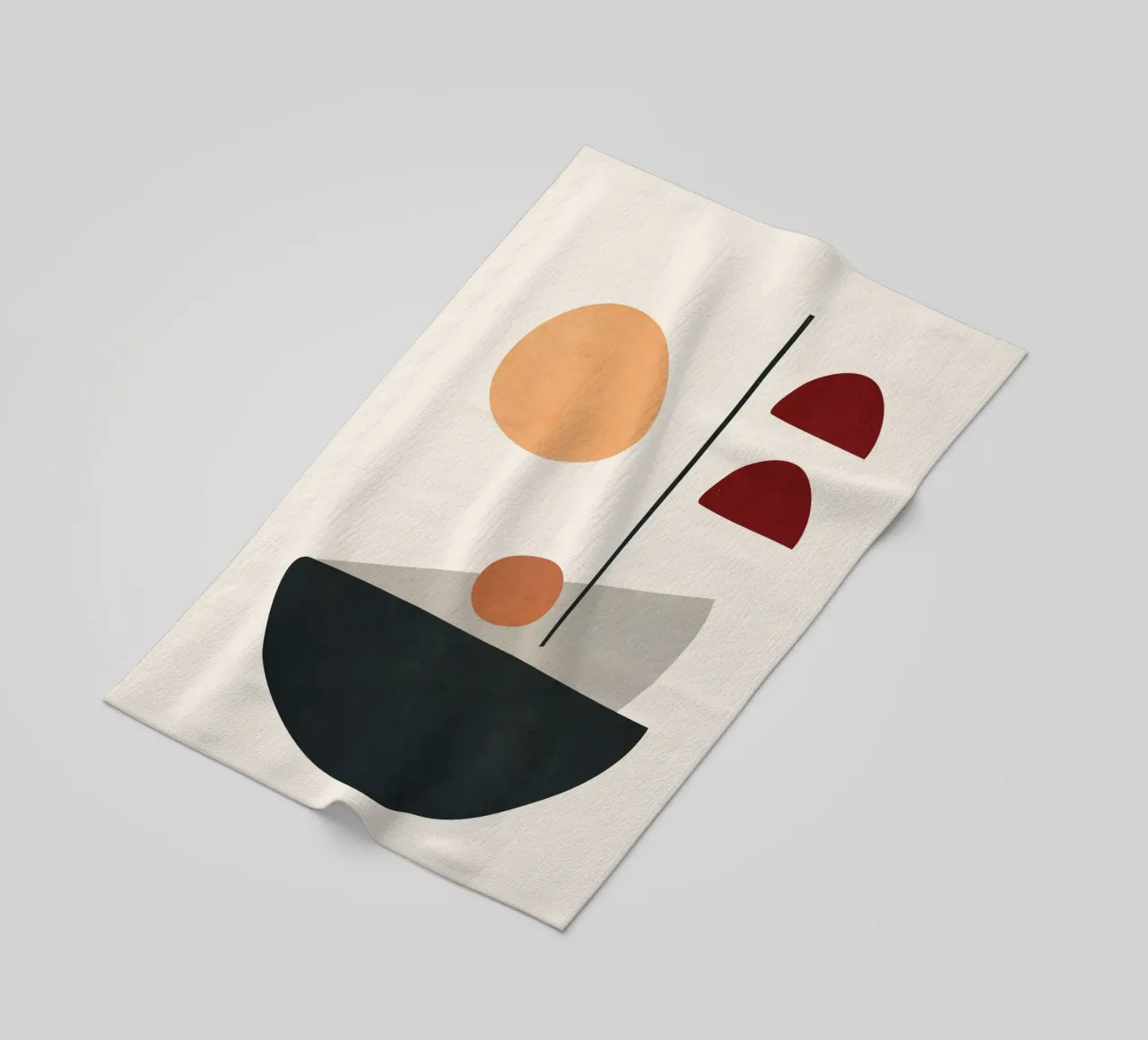 Abstract Minimal Art 01 Strandtuch von Flow Line
