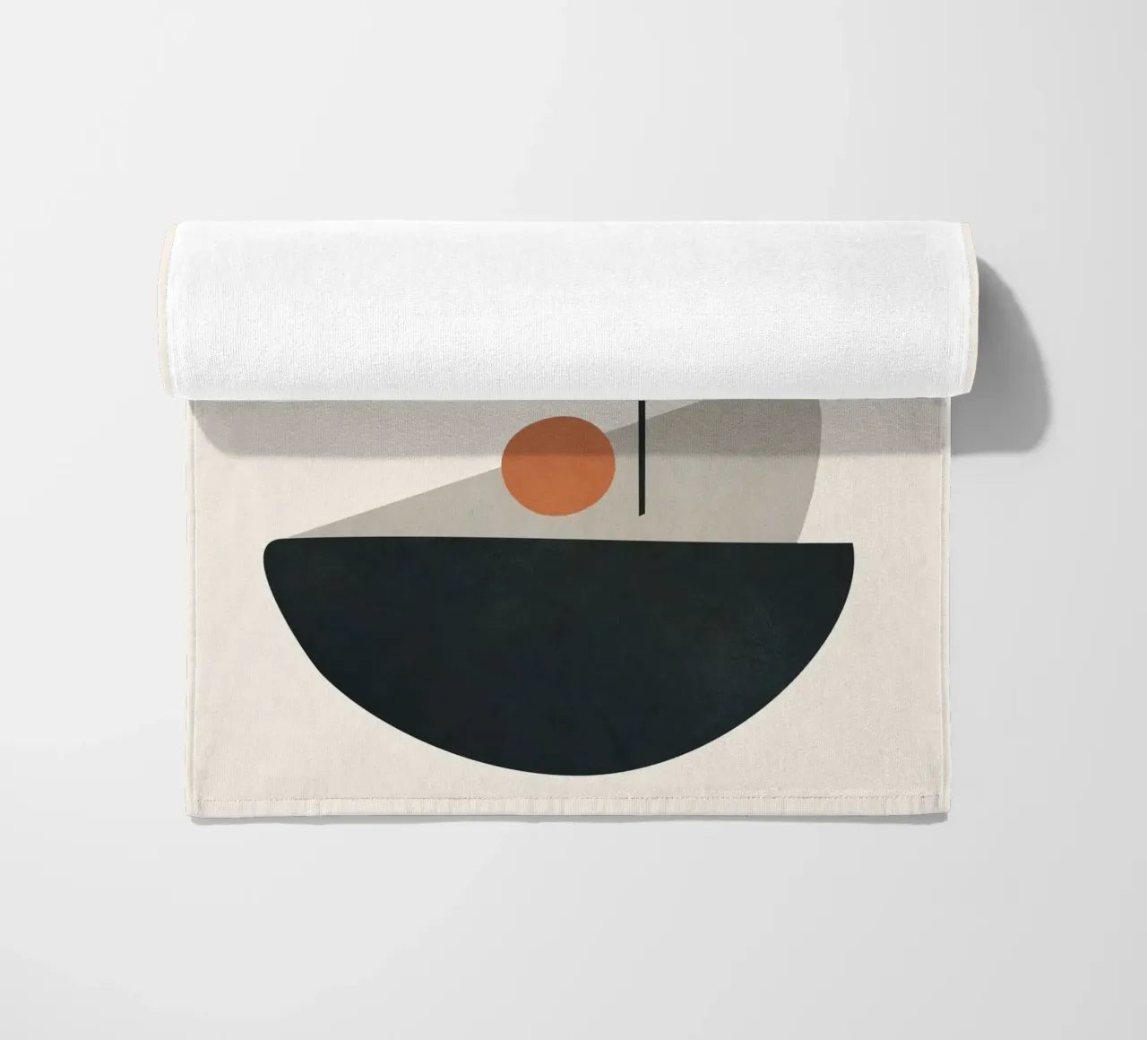Abstract Minimal Art 01 Strandtuch von Flow Line