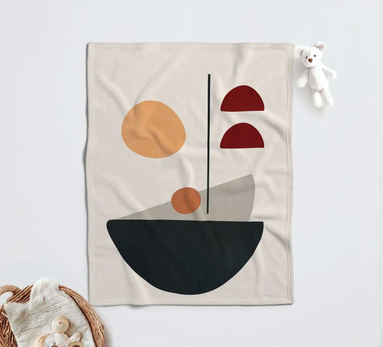 Abstract Minimal Art 01 coperta in pile da Flow Line