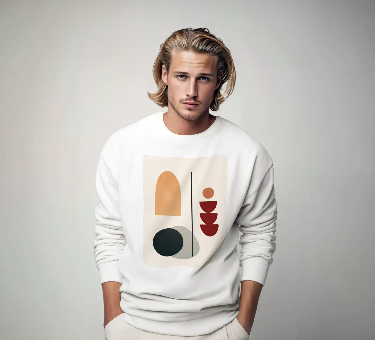 Abstract Minimal Art 02 sudadera de Flow Line