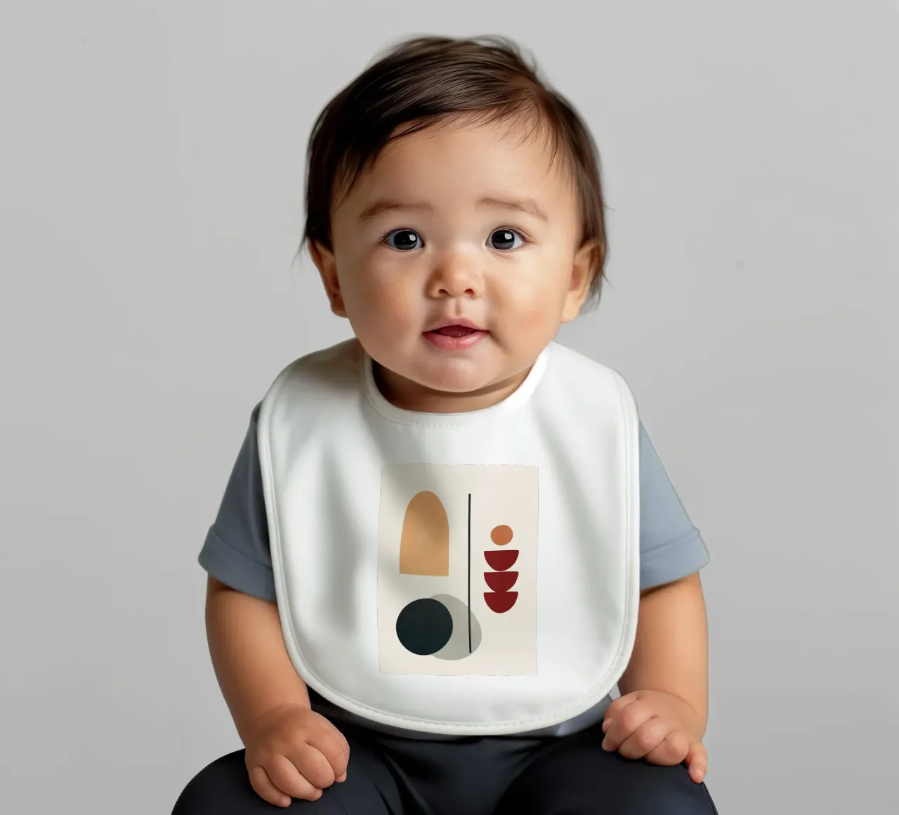 Abstract Minimal Art 02 baby bib by Flow Line