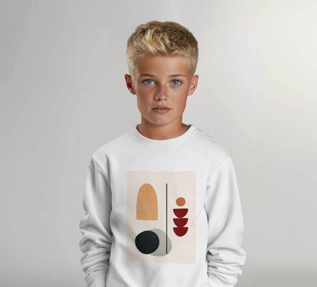 Abstract Minimal Art 02 felpa bambino da Flow Line