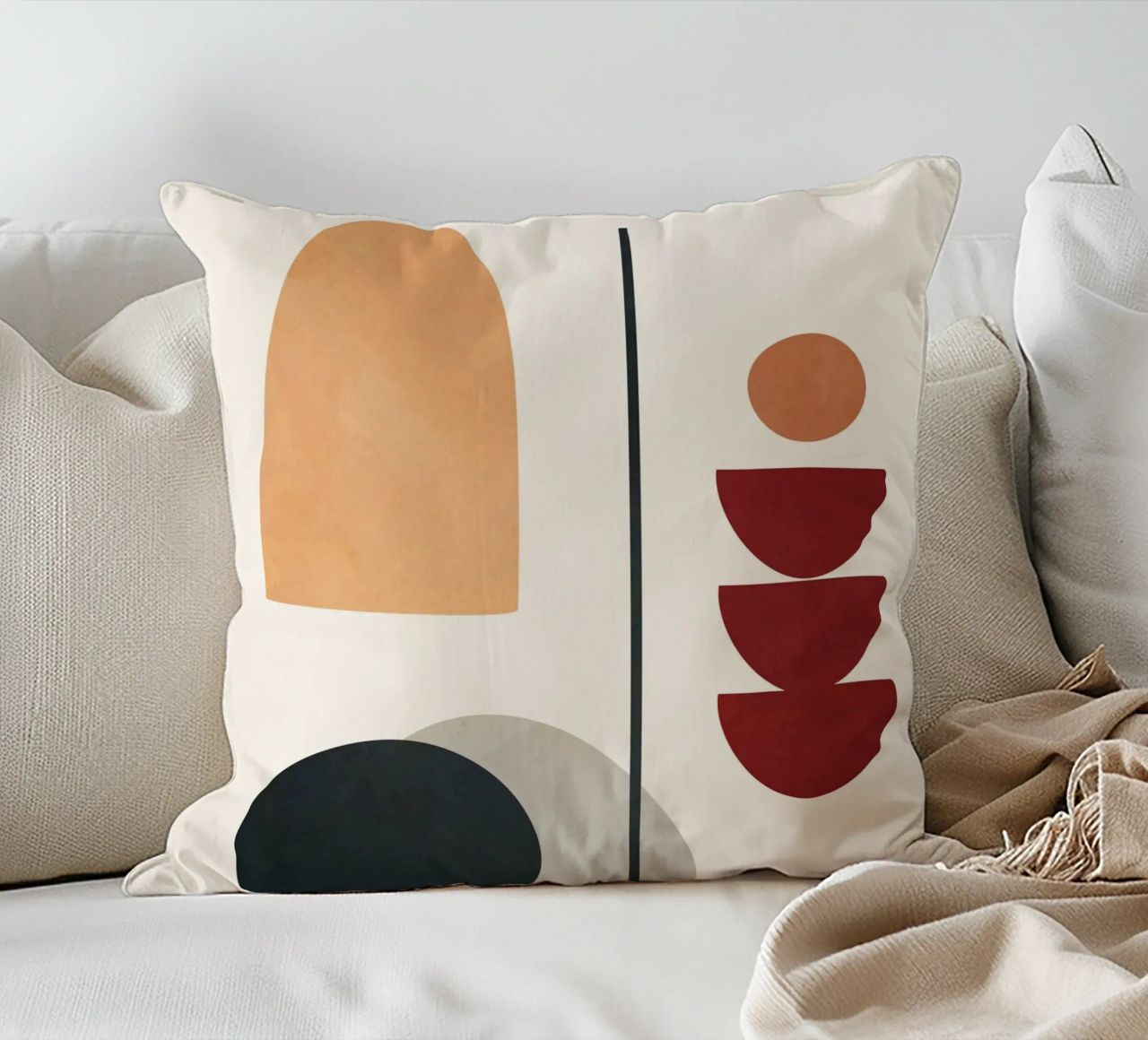 Abstract Minimal Art 02 cuscino da Flow Line