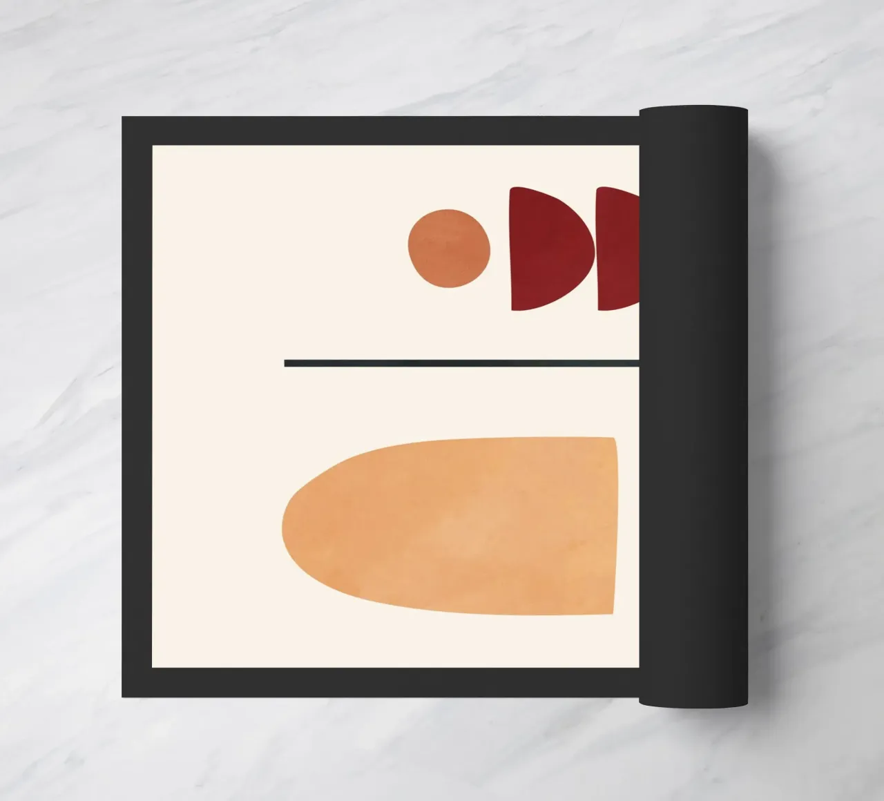Abstract Minimal Art 02 deurmat van Flow Line