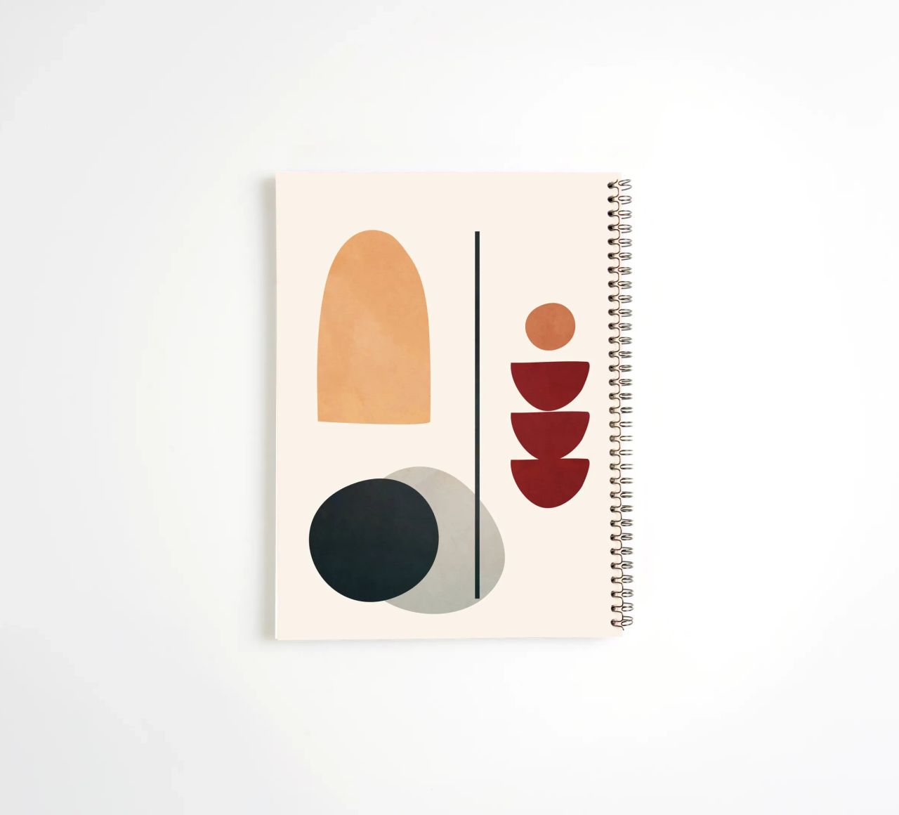 Abstract Minimal Art 02 spiral notebook by Flow Line