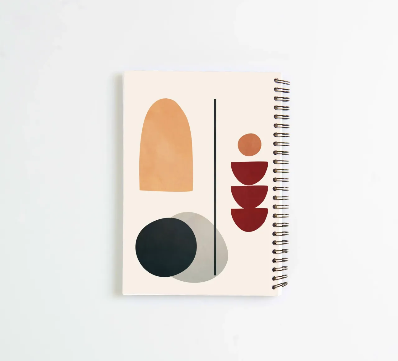Abstract Minimal Art 02 notitieboek met spiraal van Flow Line