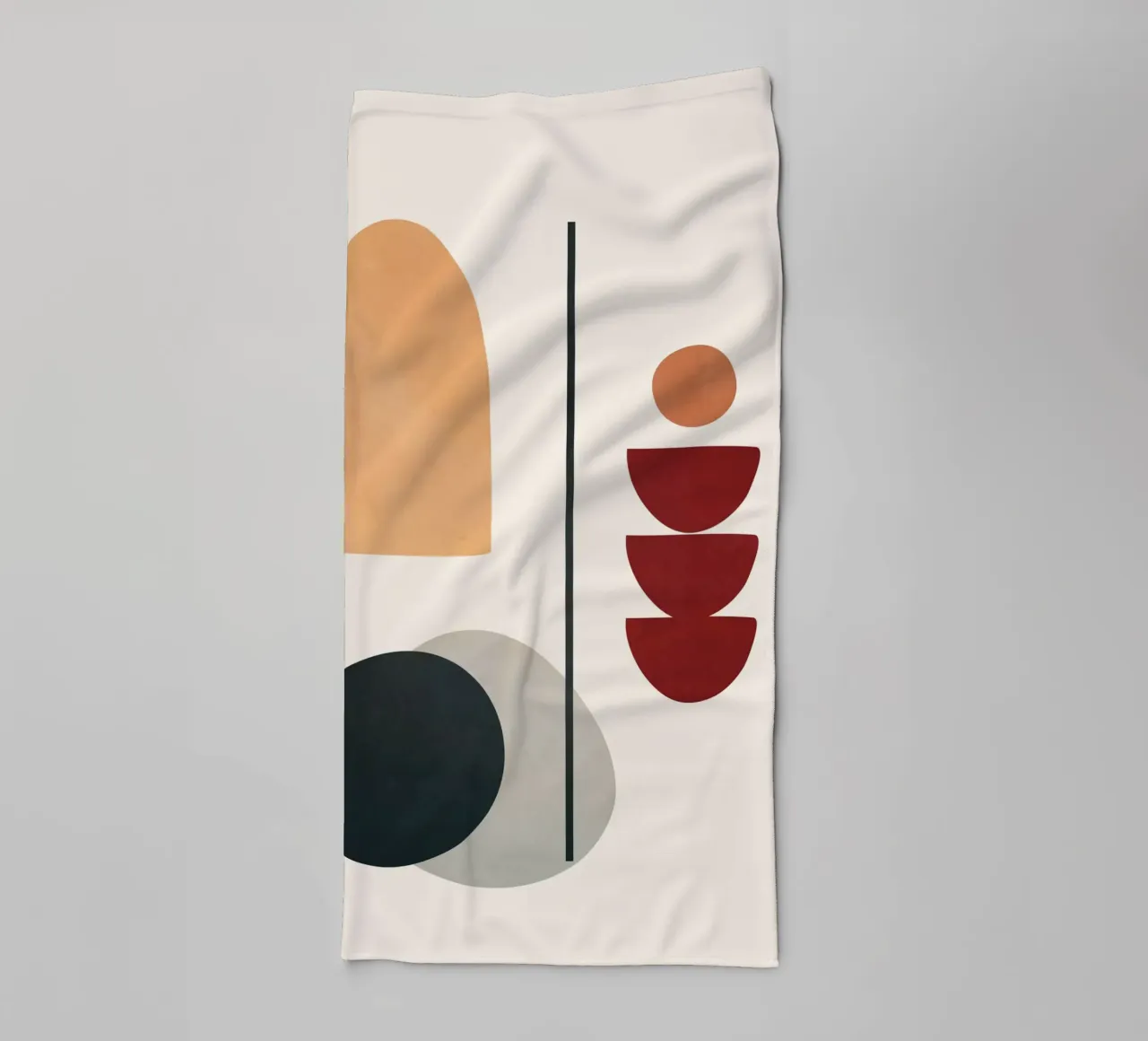 Abstract Minimal Art 02 badhanddoek van Flow Line