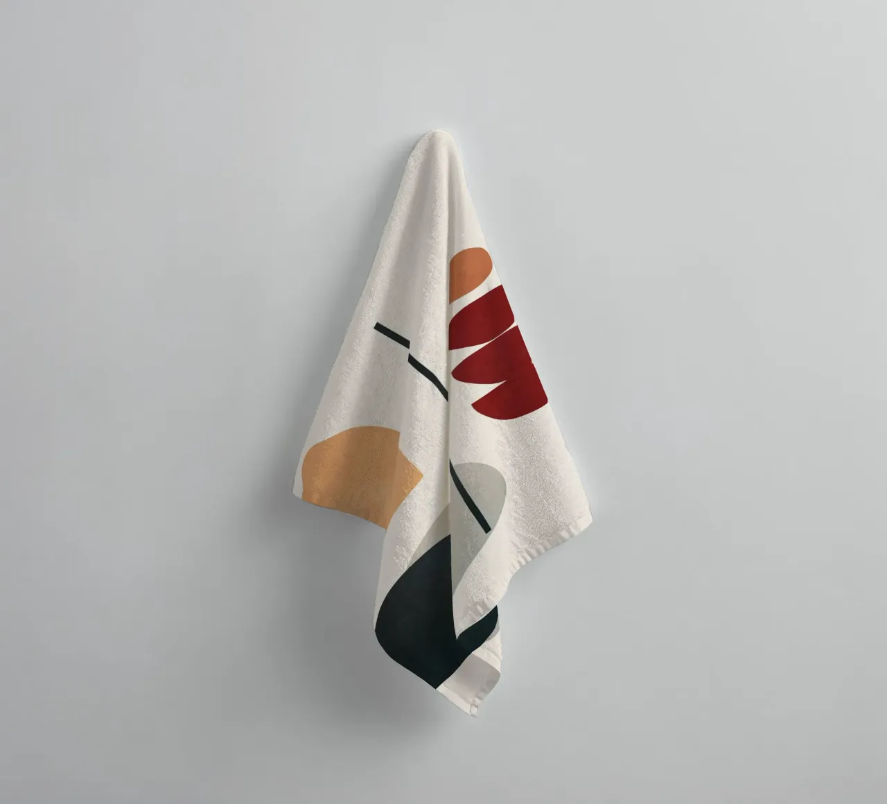 Abstract Minimal Art 02 badhanddoek van Flow Line