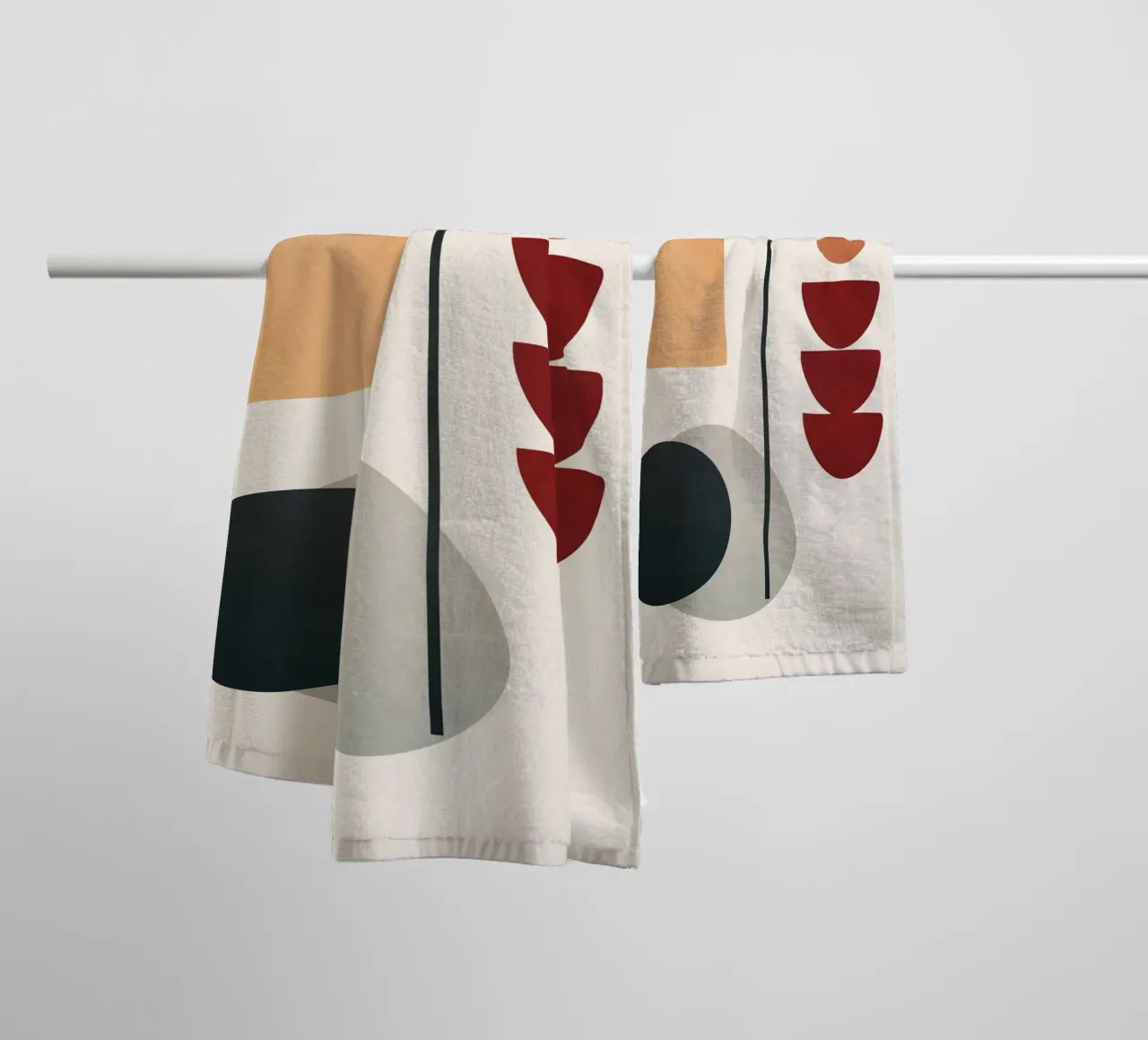 Abstract Minimal Art 02 badhanddoek van Flow Line