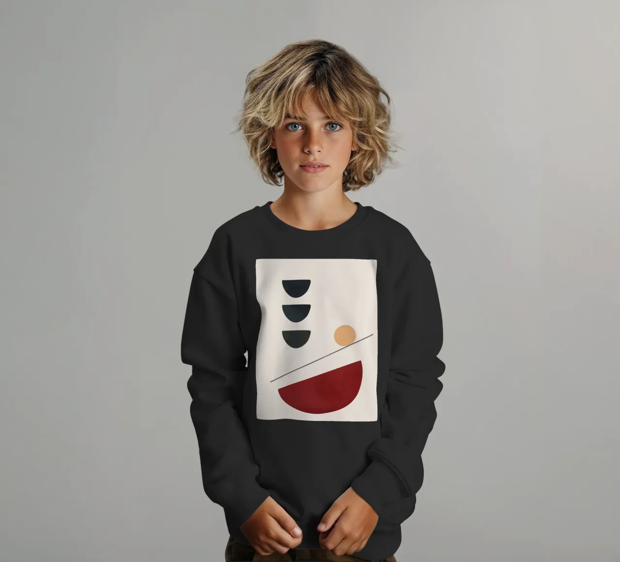 Abstract Minimal Art 03 felpa bambino da Flow Line