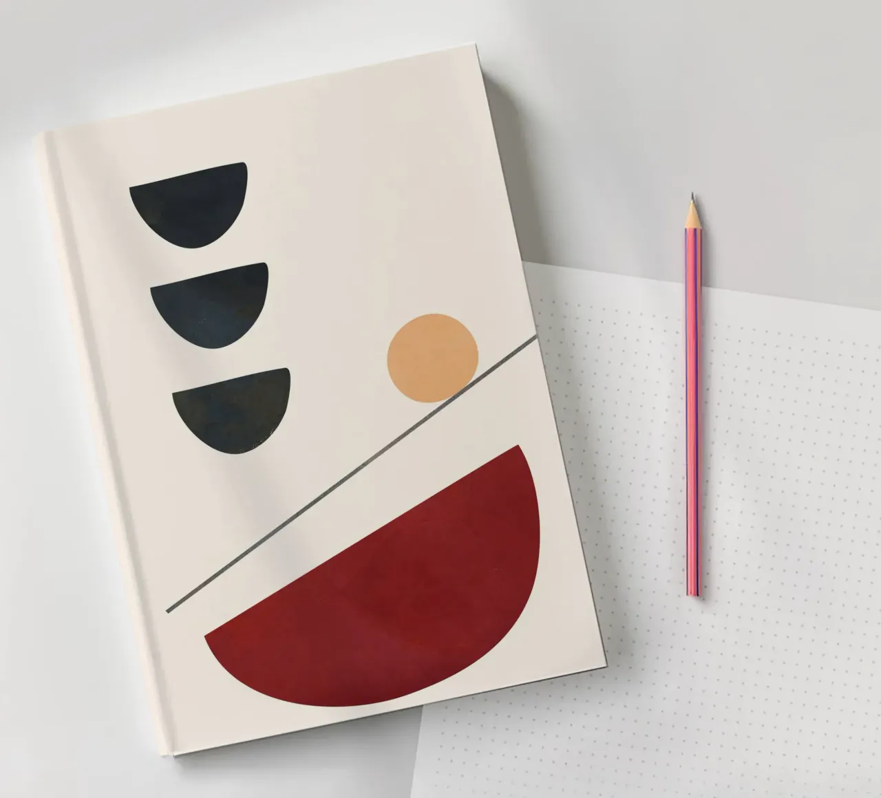 Abstract Minimal Art 03 notebook by Flow Line