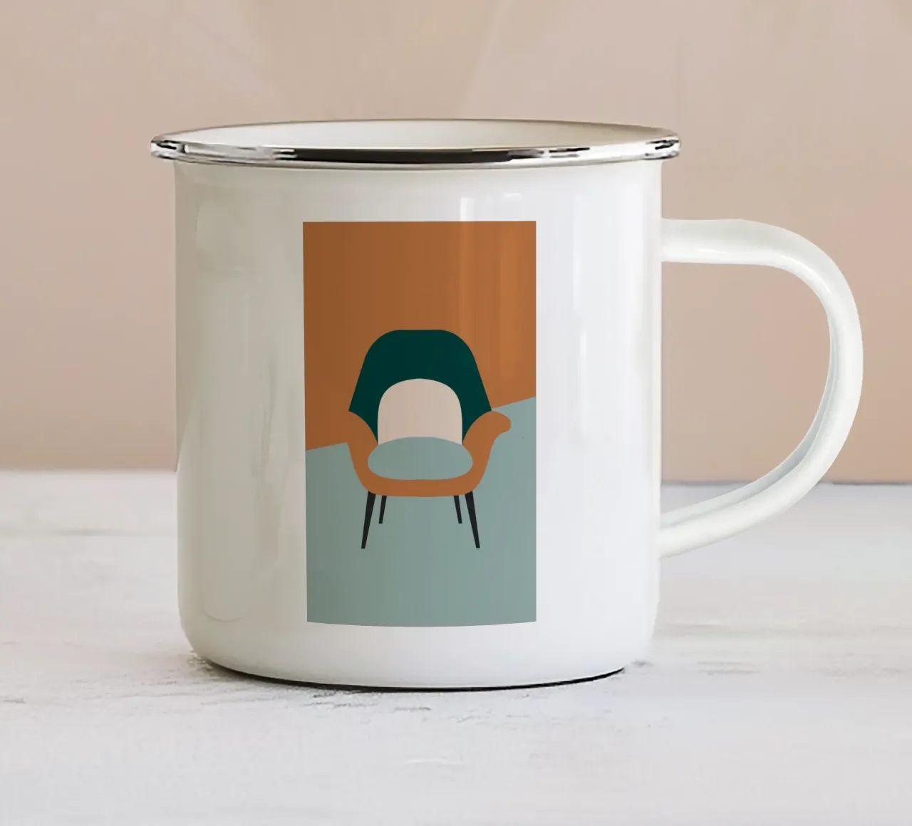 Cozy Minimalist Chair Luxury tazza in smalto da galihstudio
