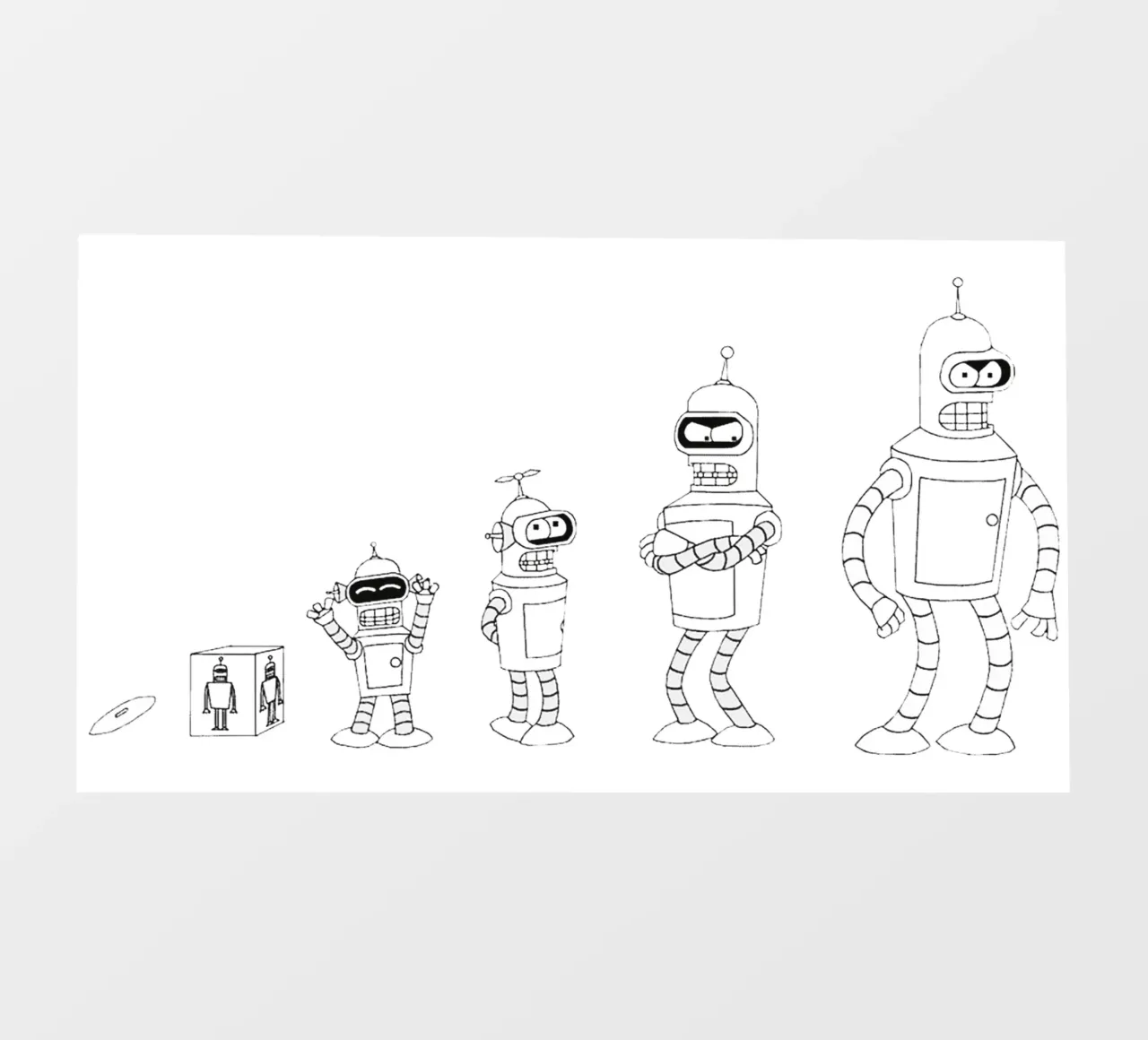 bendr robot evolutie fotobehang van Danielshop
