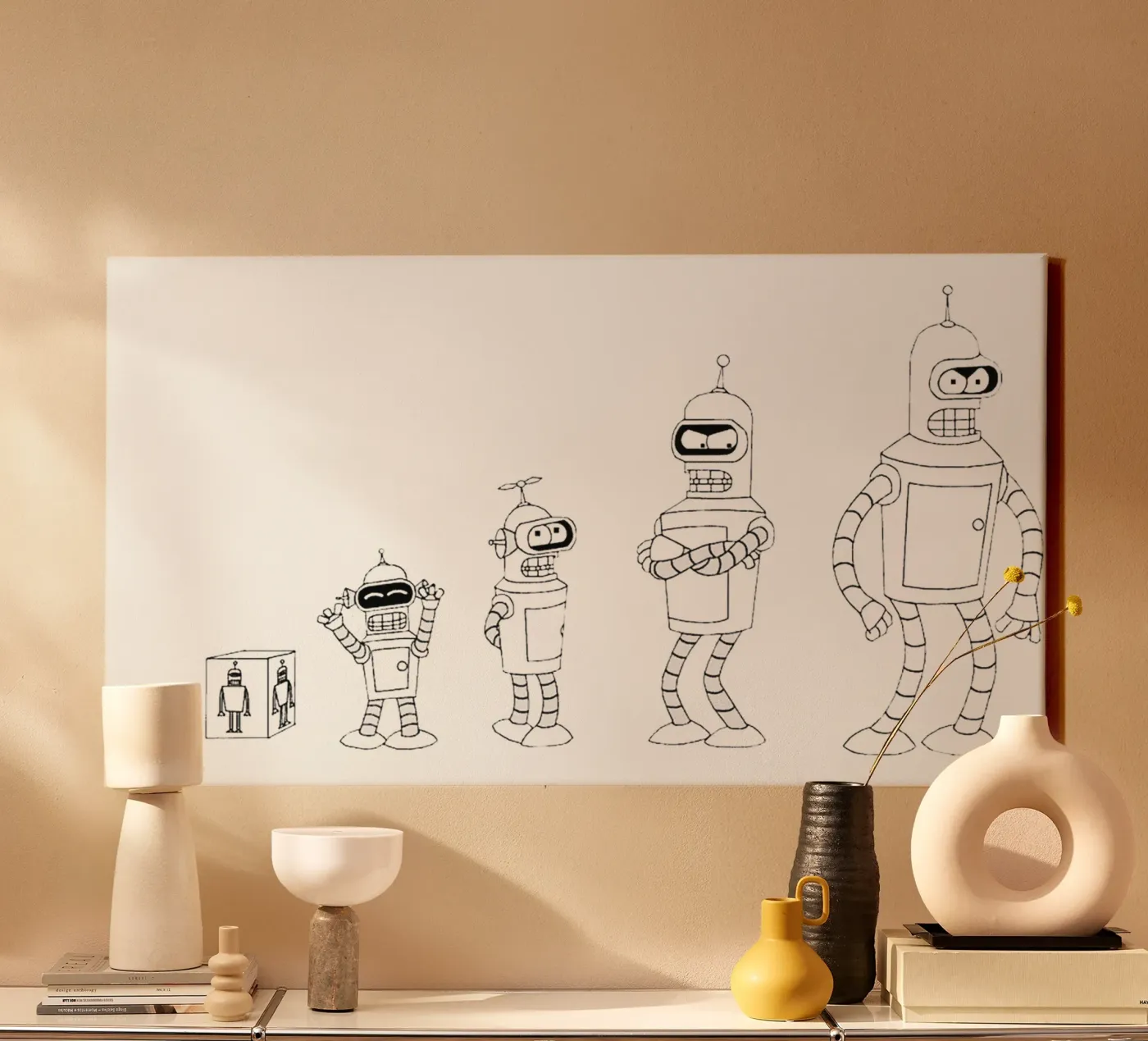 evoluzione del robot bendr tela da Danielshop