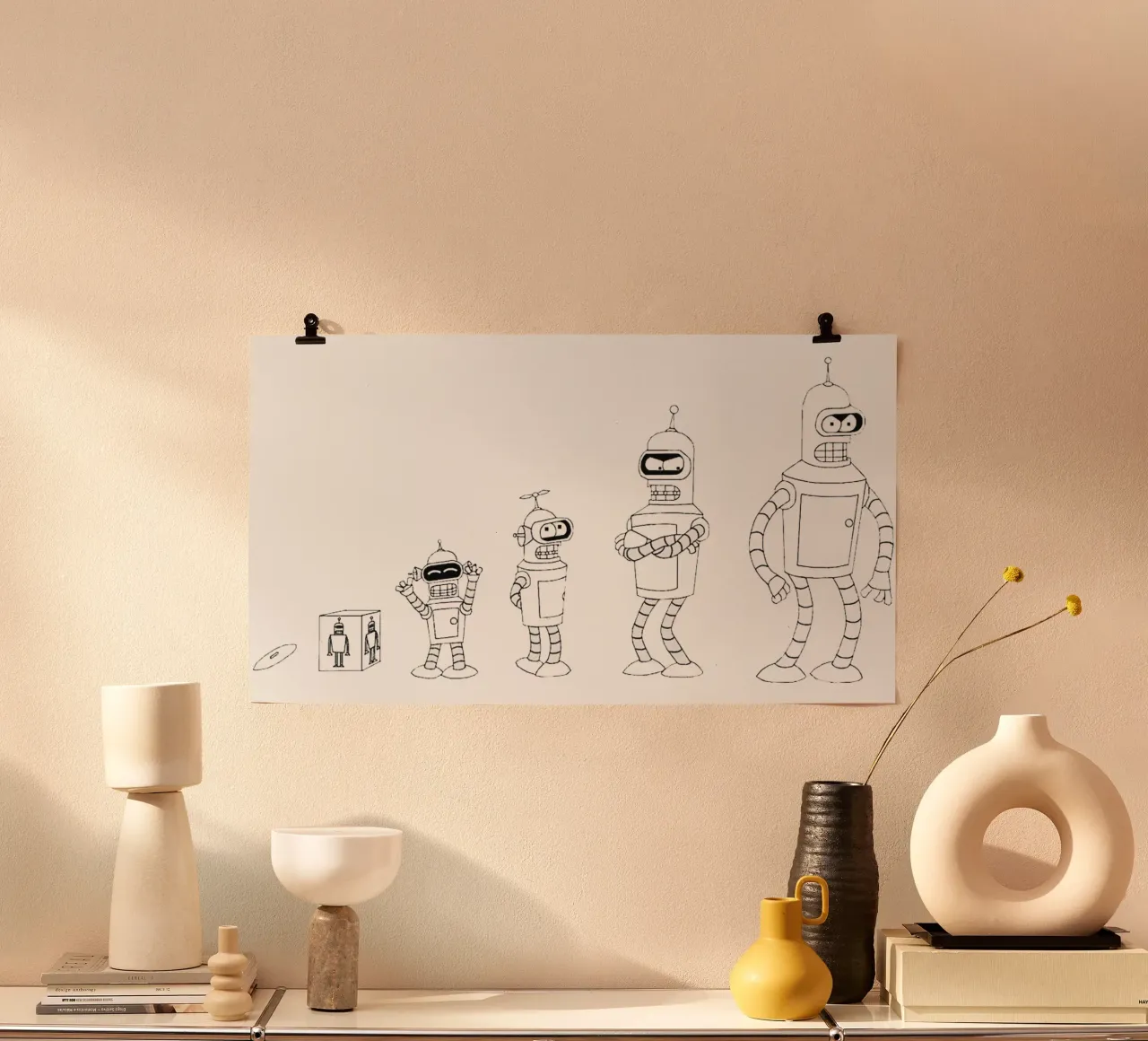 evoluzione del robot bendr carta hahnemühle da Danielshop