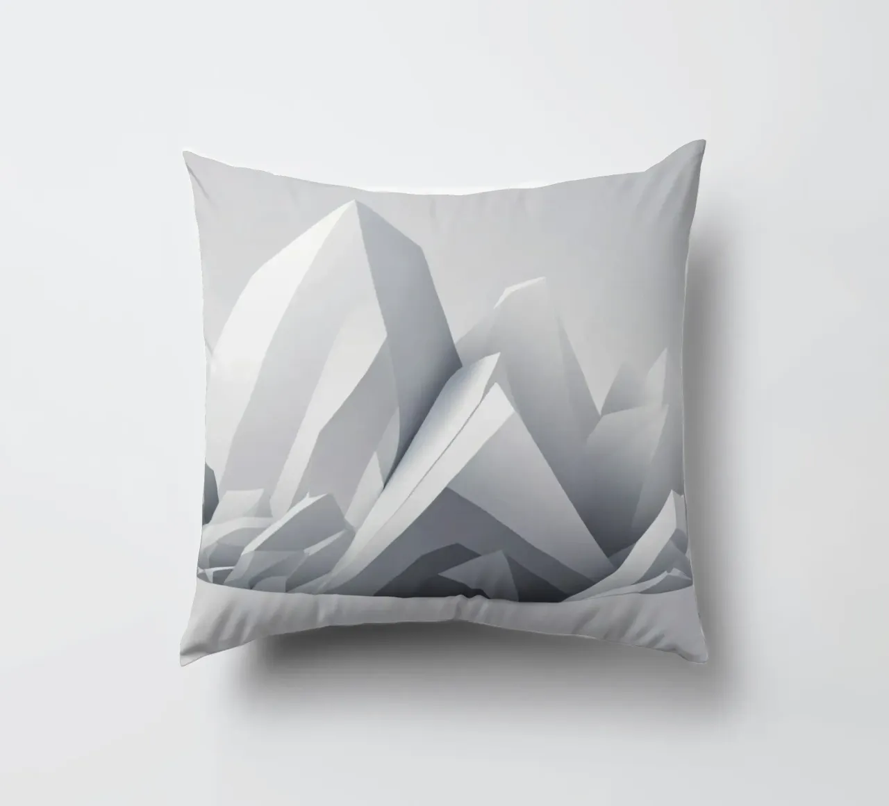 Paesaggio montano geometrico con cime aguzze e lisce cuscino da DesignDoodle