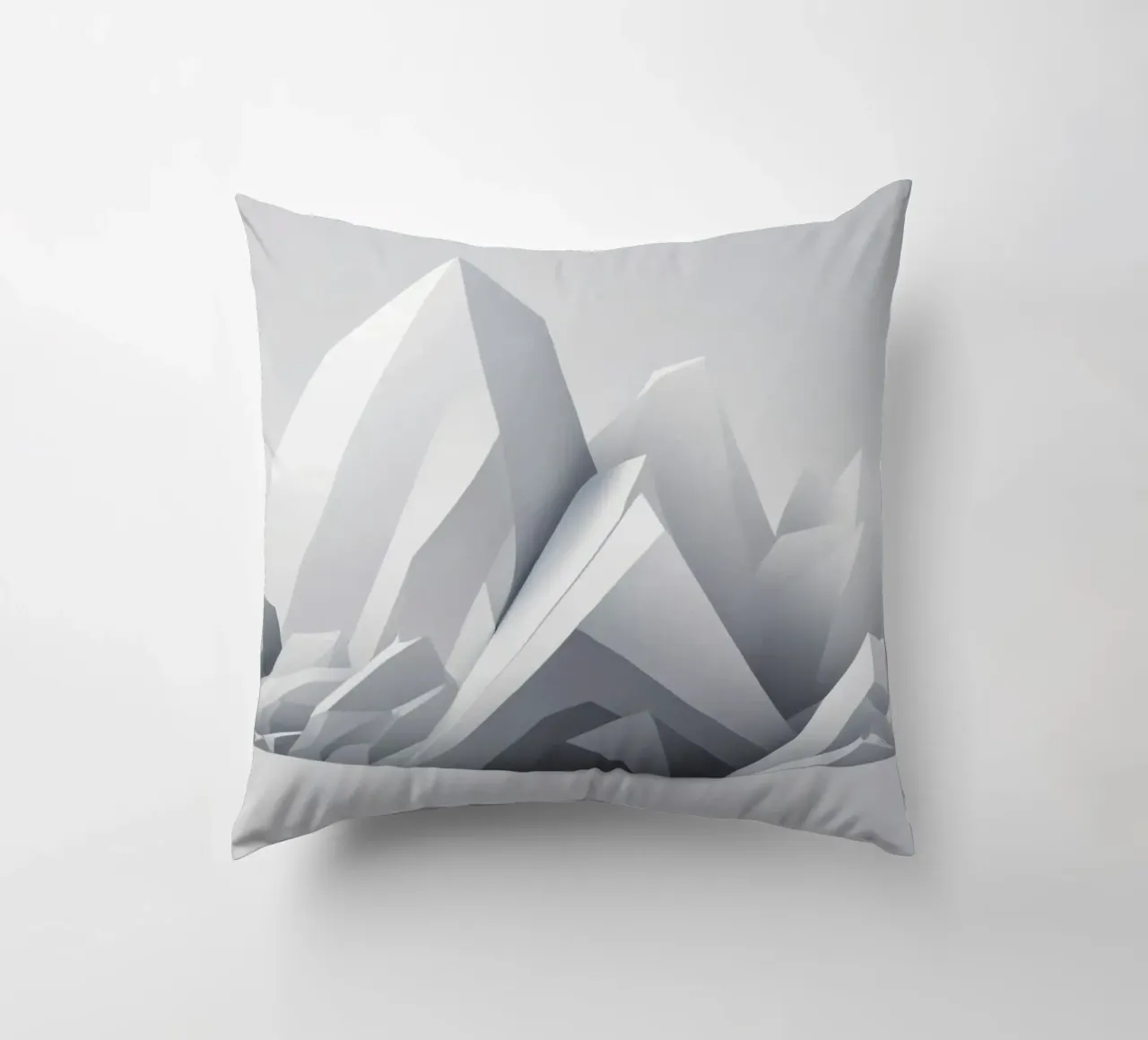 Paesaggio montano geometrico con cime aguzze e lisce cuscino da DesignDoodle