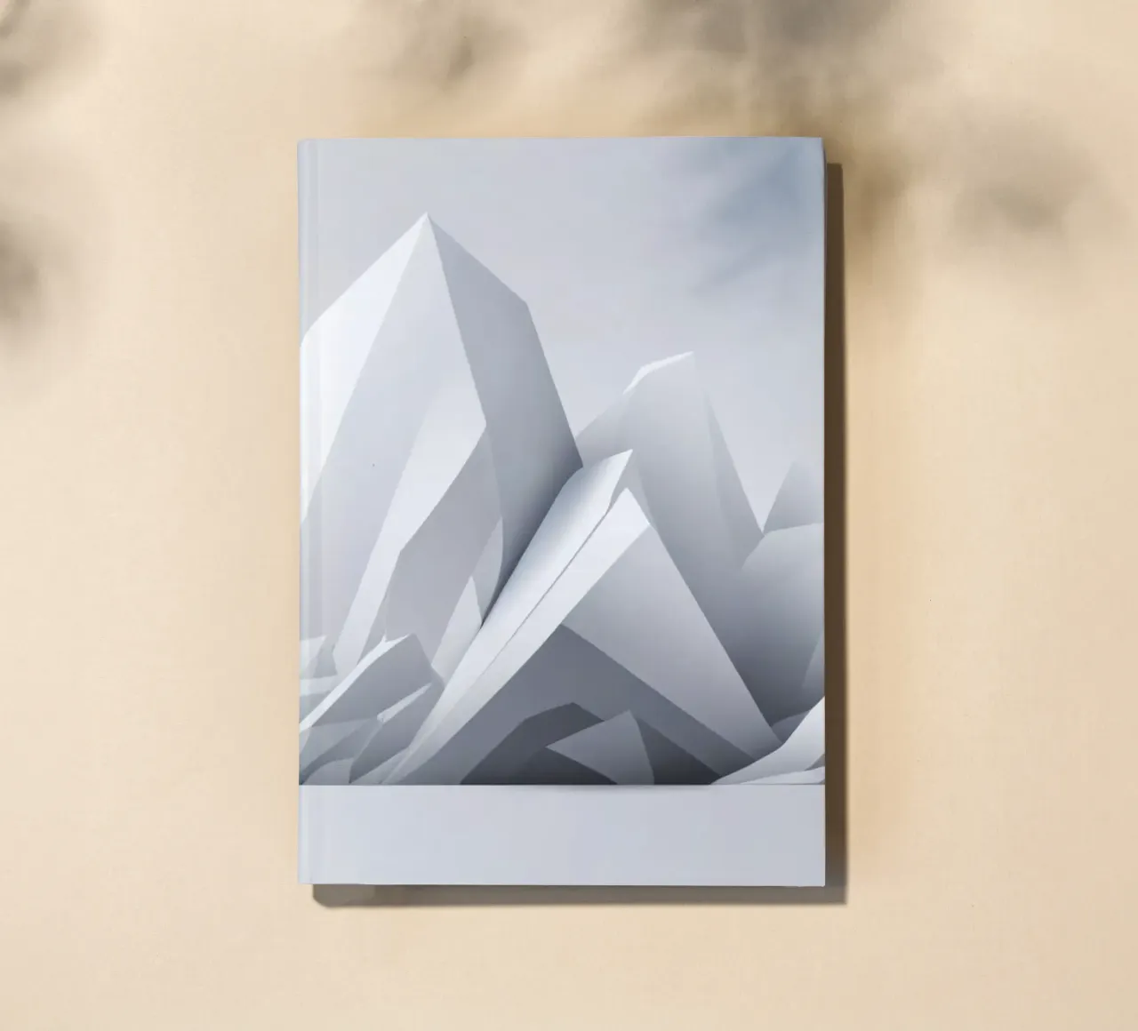 Geometric mountain landscape with sharp peaks and smooth notebook by DesignDoodle