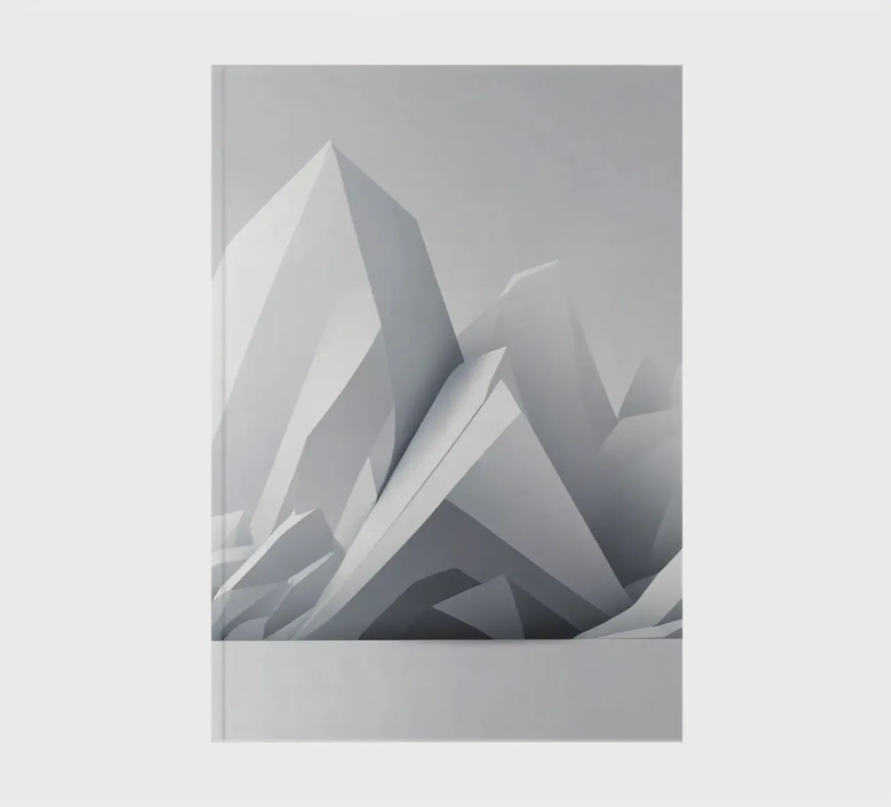 Geometric mountain landscape with sharp peaks and smooth notebook by DesignDoodle